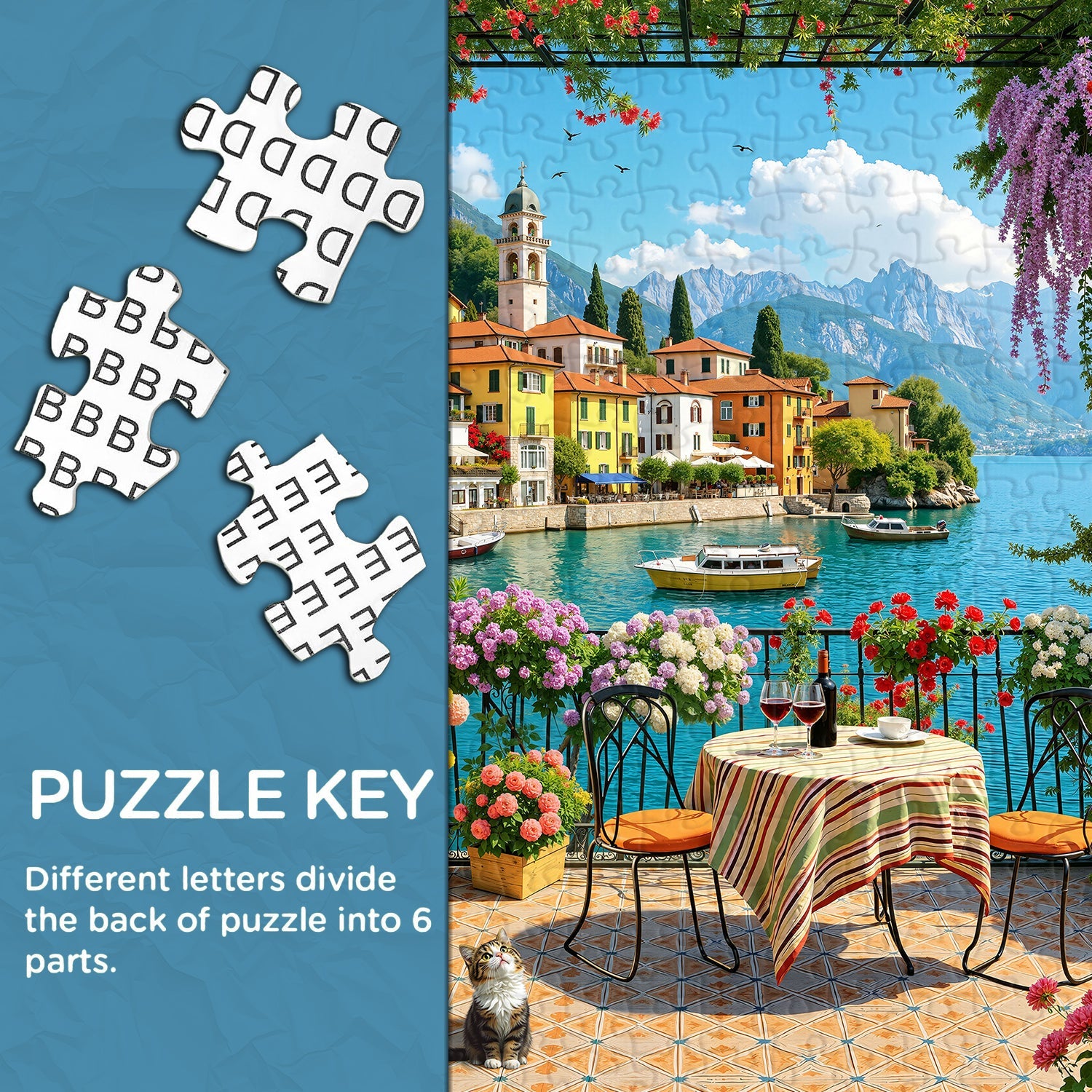 Flower-filled Lakeside Jigsaw Puzzle 1000 Pieces
