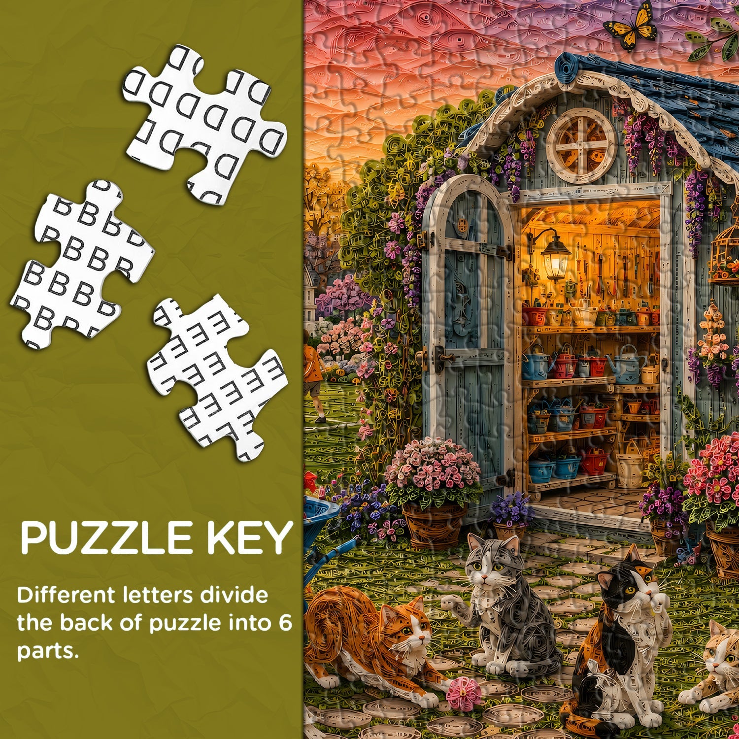 Quilled Yard Jigsaw Puzzle 1000 Piece