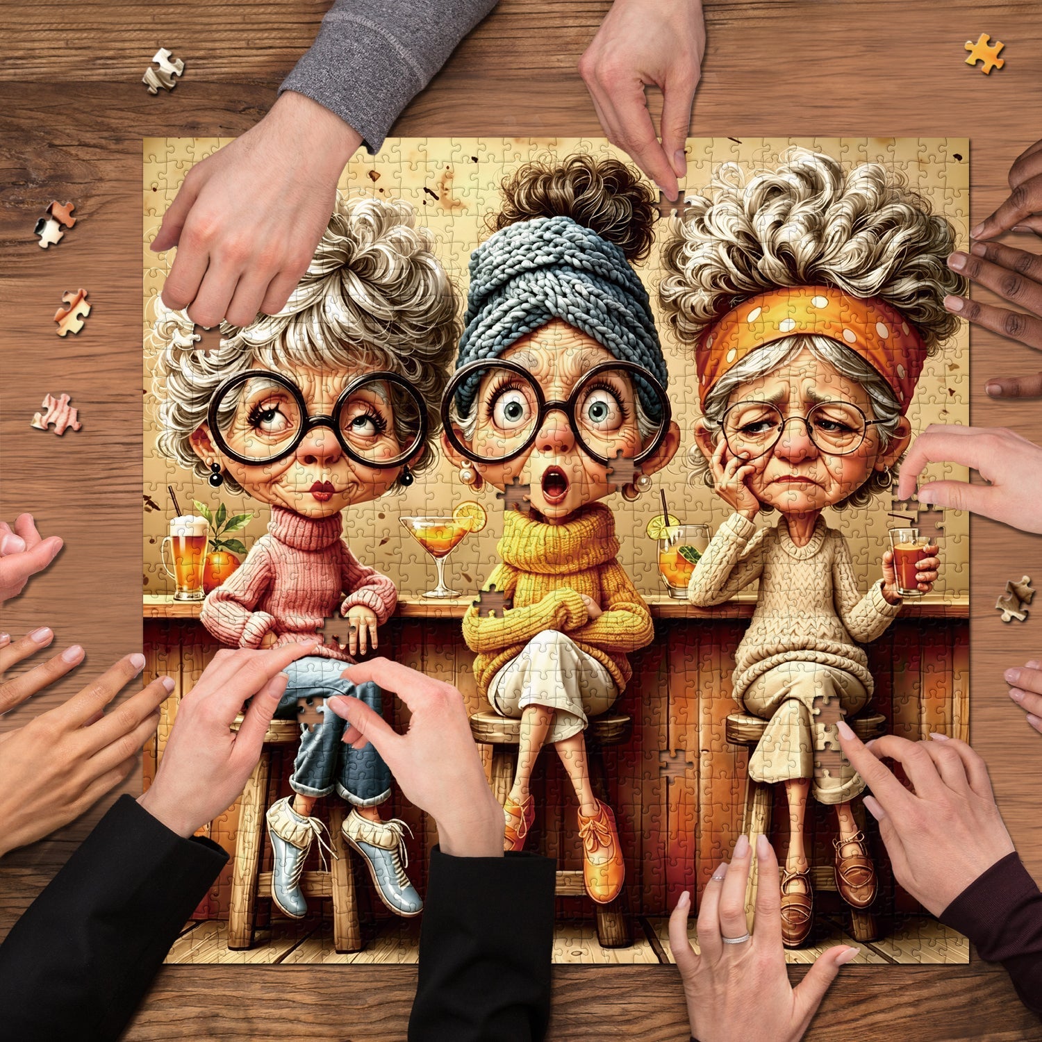Tipsy Friends Jigsaw Puzzle 1000 Pieces