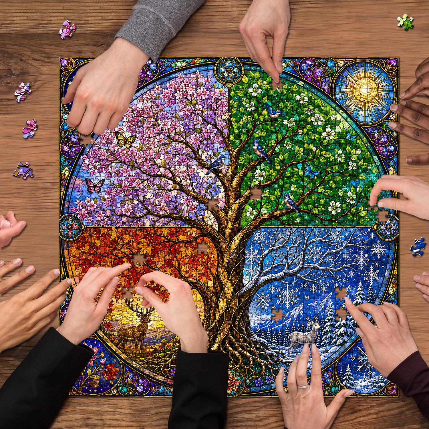 Tree of the Four Seasons Jigsaw Puzzle 1000 Pieces