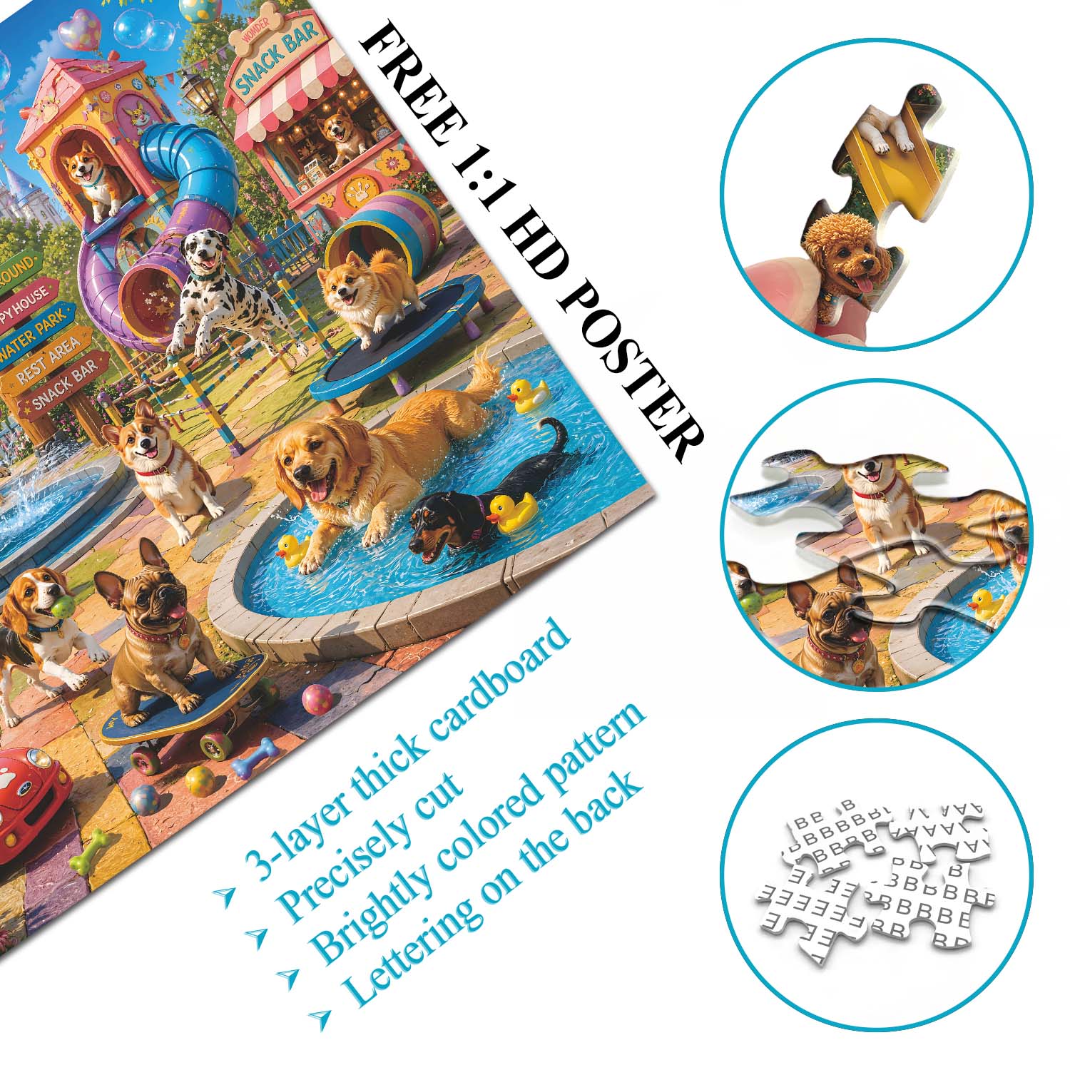 Dog Park Jigsaw Puzzle 1000 Pieces