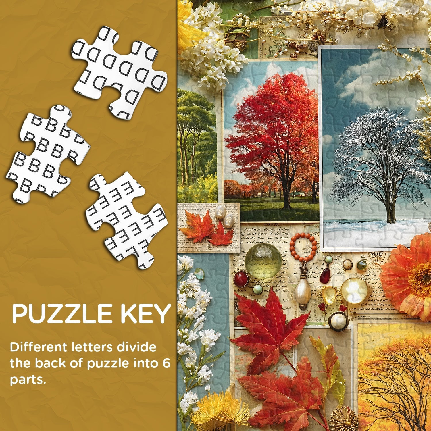 Letters of the Seasons Jigsaw Puzzle 1000 Pieces
