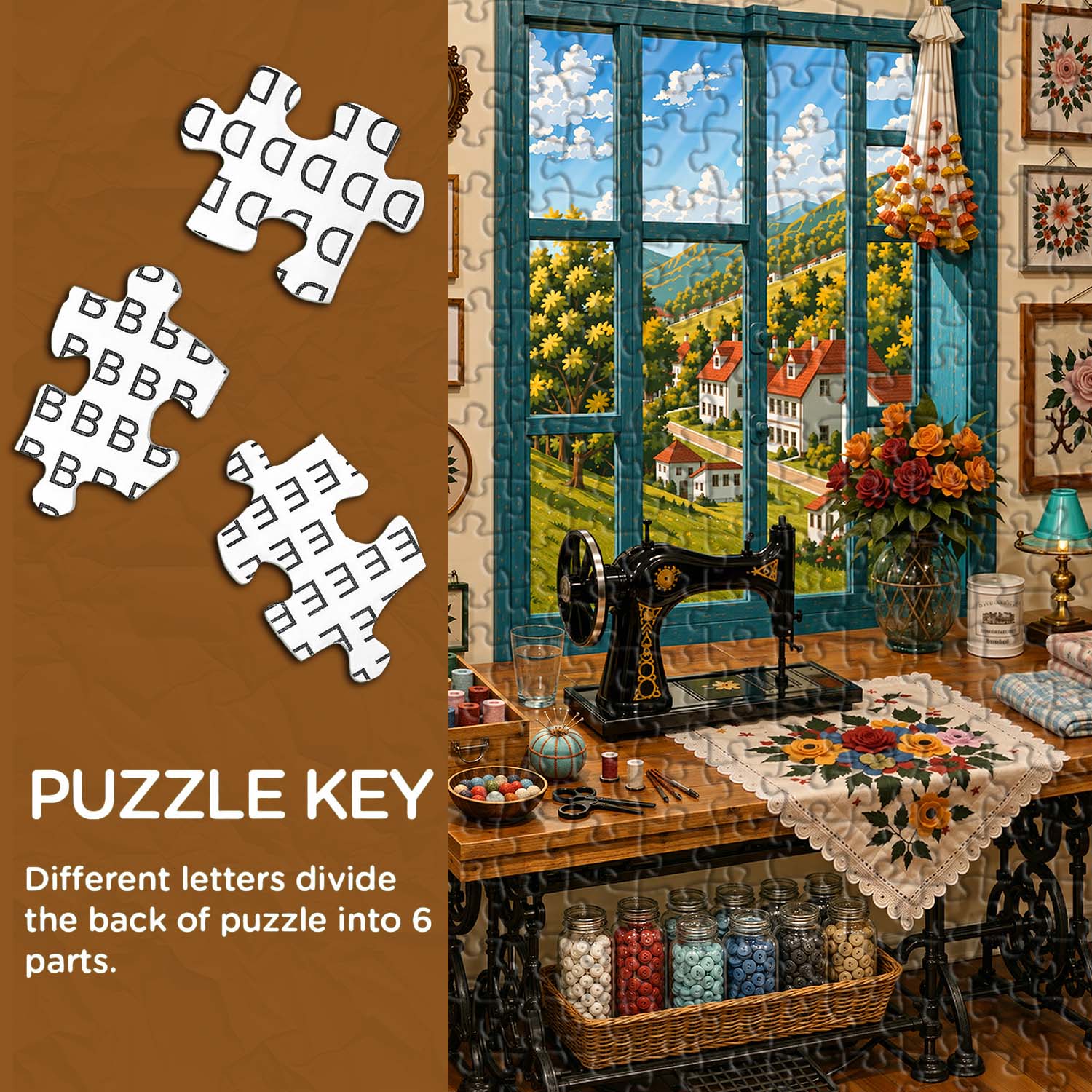Cozy Sewing Room Jigsaw Puzzle 1000 Piece