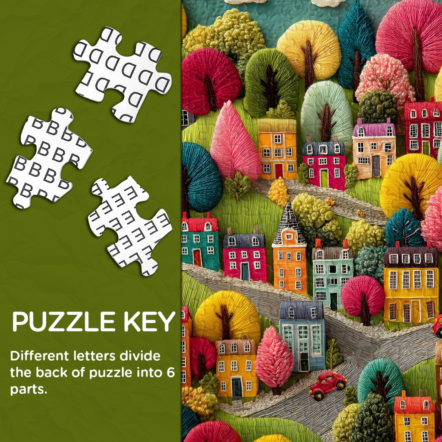 Puzzle 1000 Pièces Embroidery Town