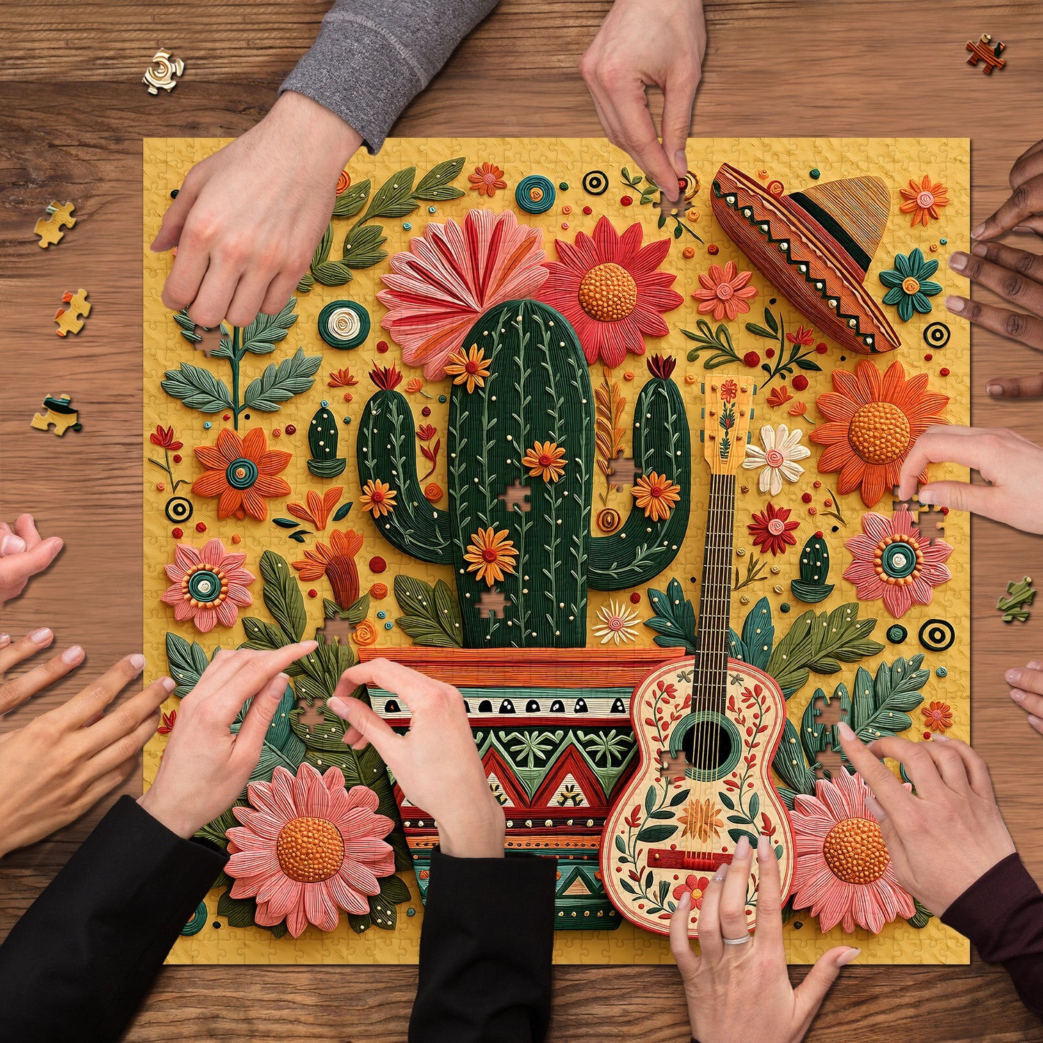 Cactus Fiesta Jigsaw Puzzle 1000 Pieces