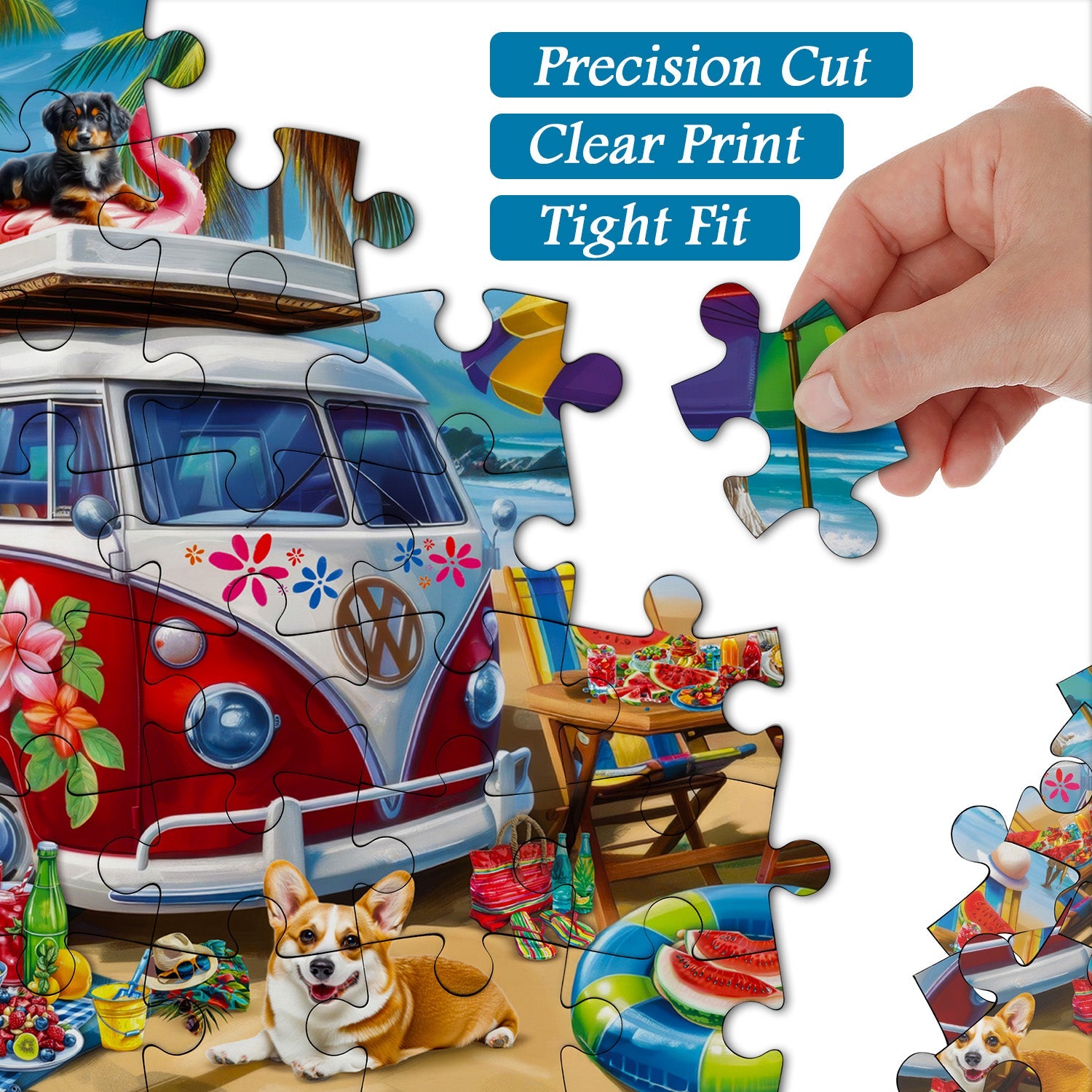 Seaside Pawprints Jigsaw Puzzle 1000 Pieces