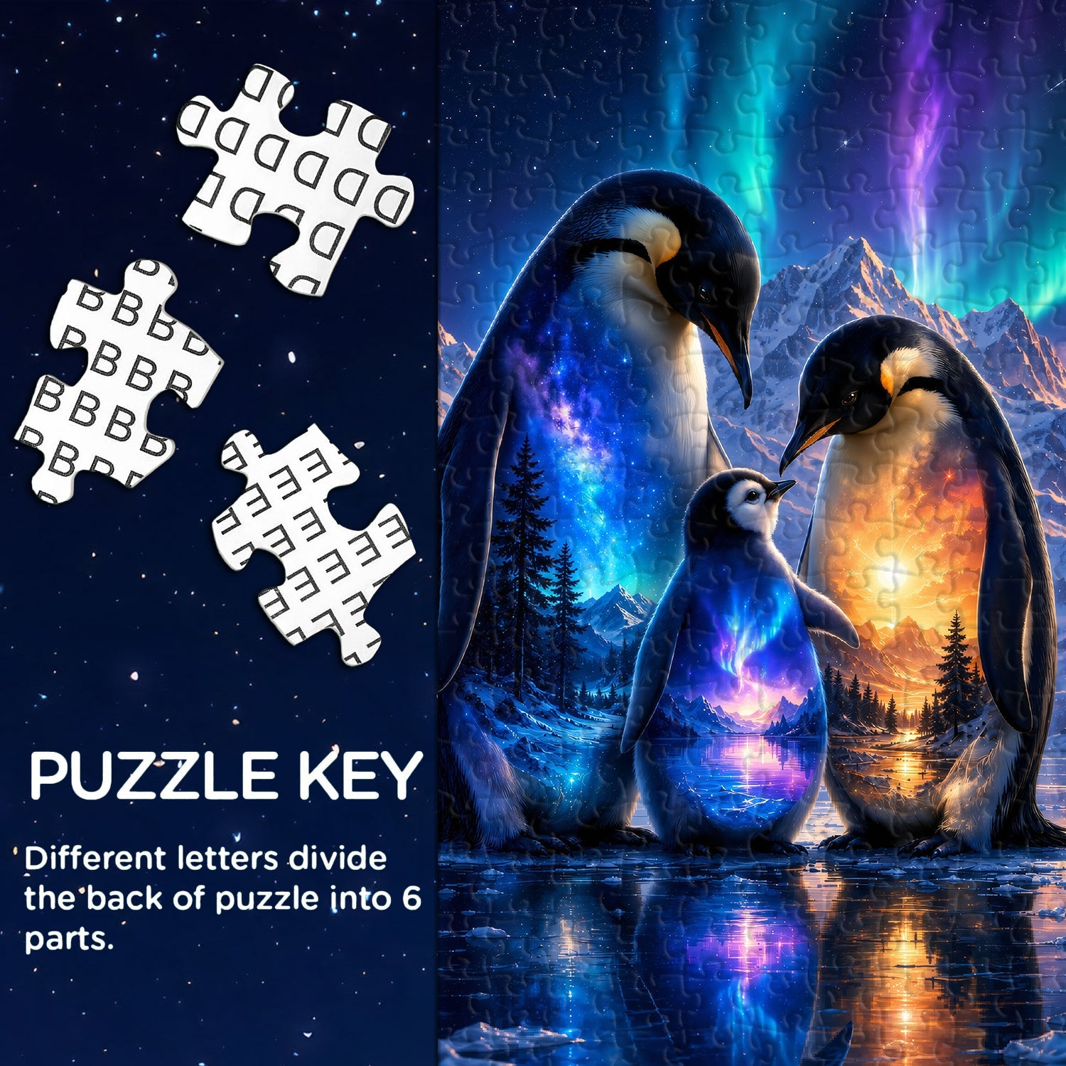 Aurora Penguin Family Jigsaw Puzzle 1000 Pieces