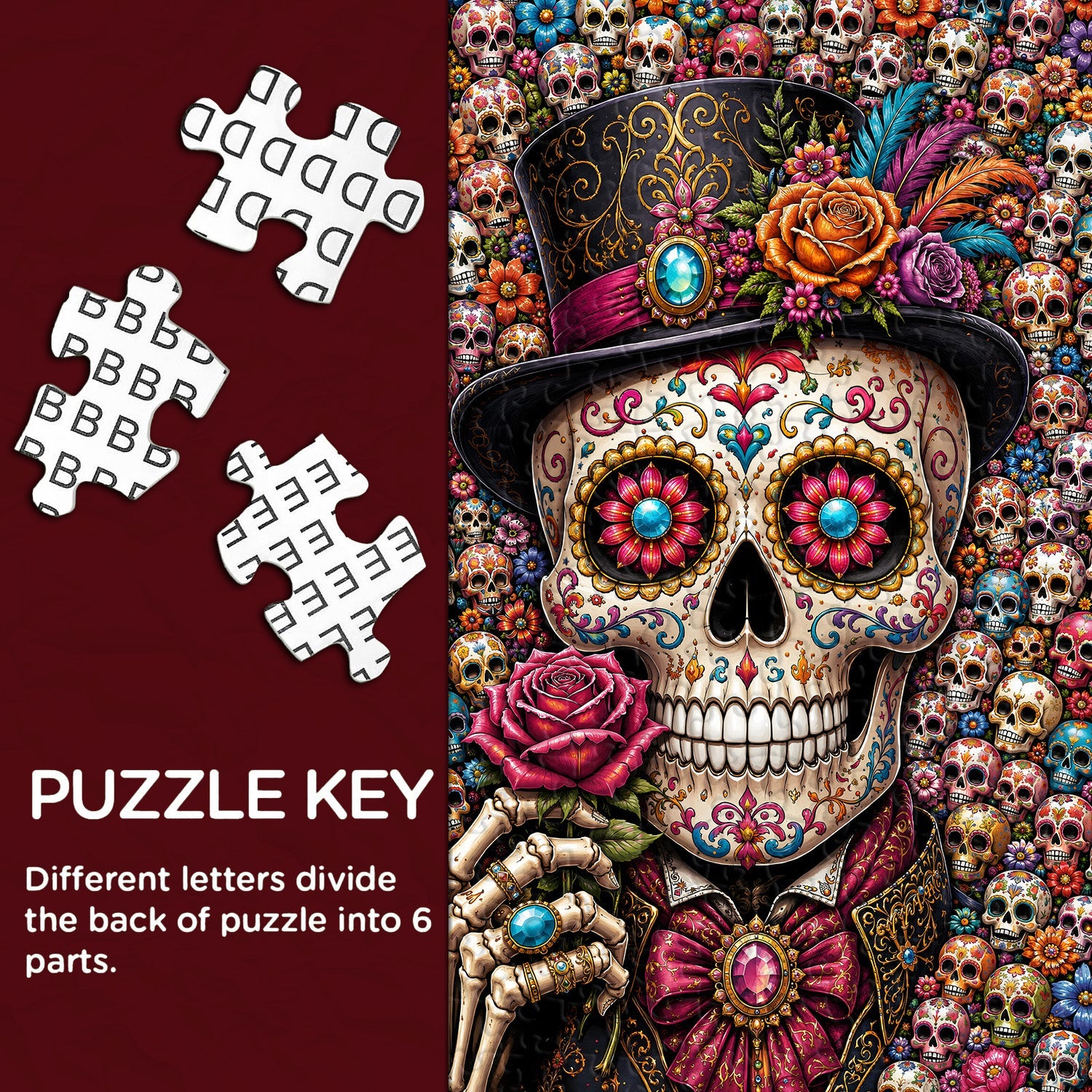 Sugar‑Skull Gentleman Jigsaw Puzzle 1000 Piece