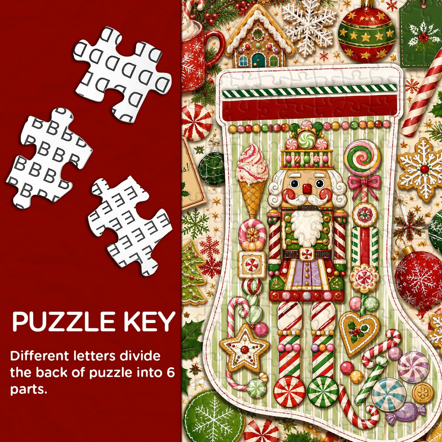 Christmas Stocking Treasures Jigsaw Puzzle 1000 Pieces