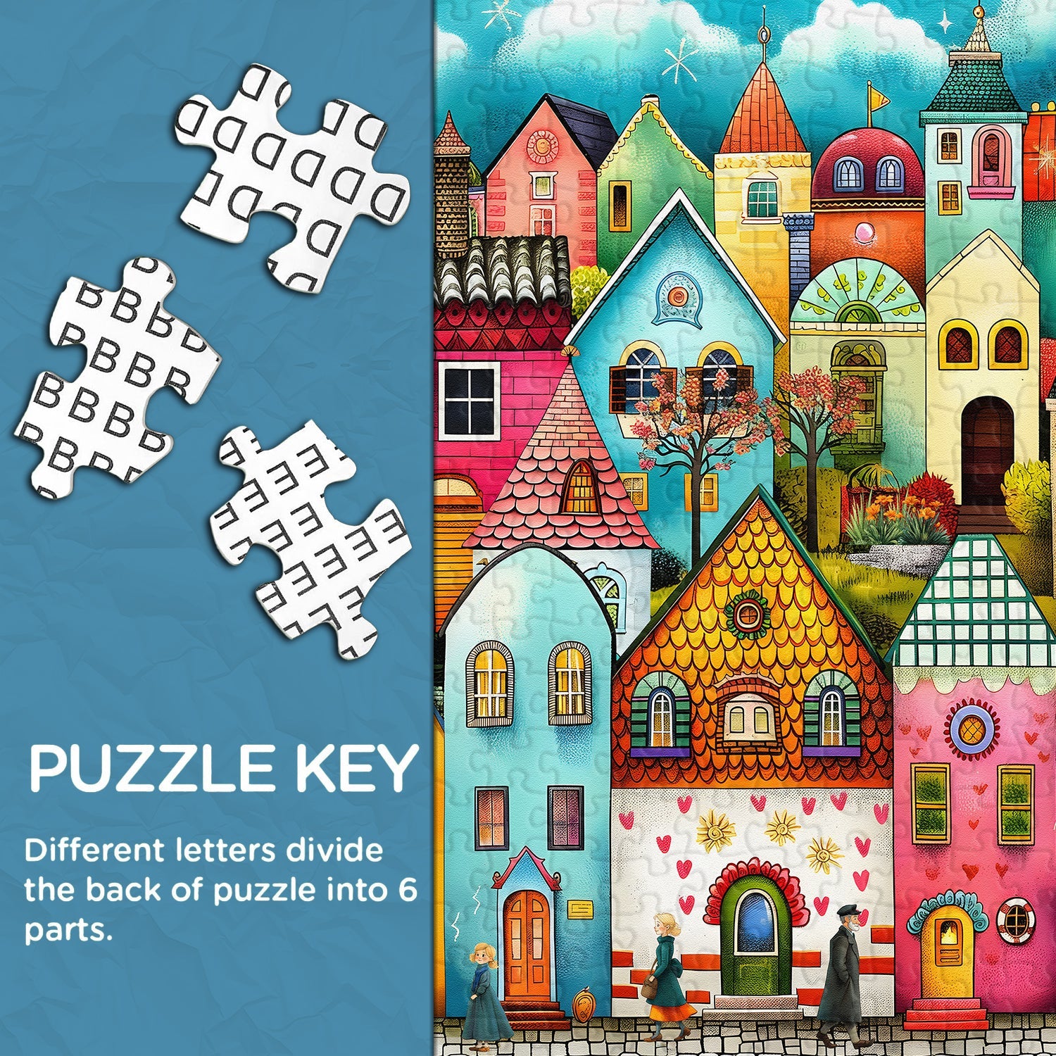 Colorful Town Jigsaw Puzzle 1000 Pieces