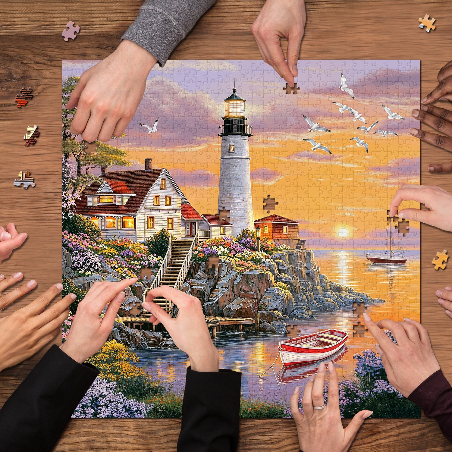 Lighthouse Cove Jigsaw Puzzle 1000 Pieces