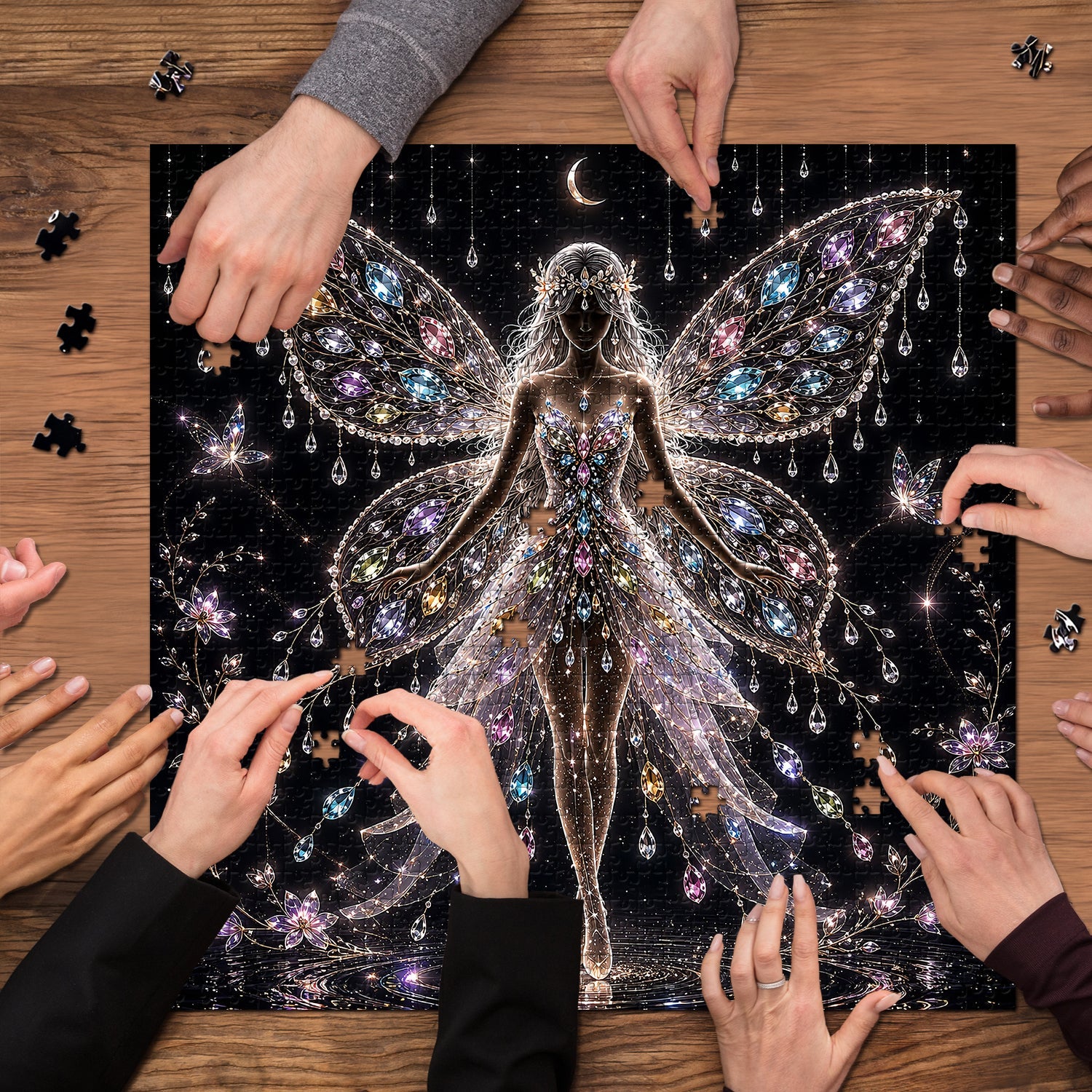 Gemstone Fairy Silhouette Jigsaw Puzzle 1000 Pieces