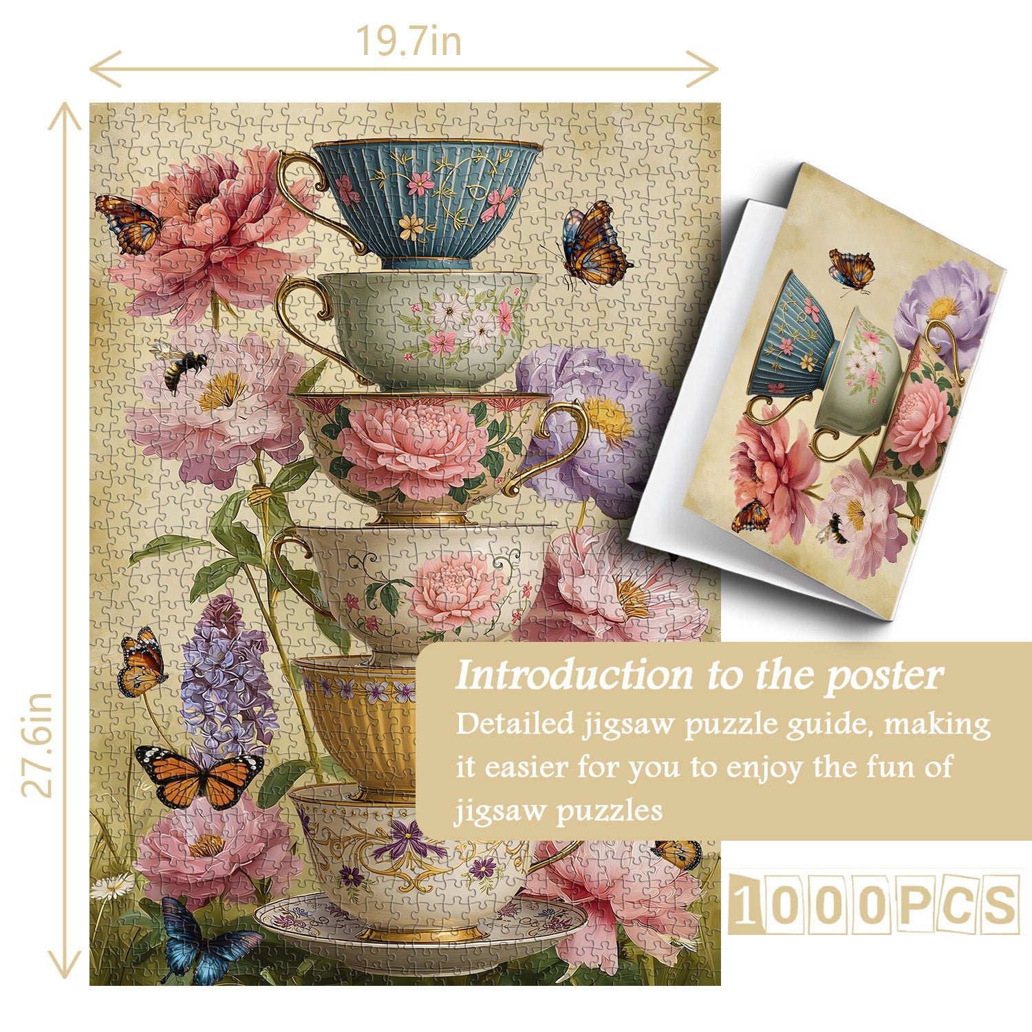 Puzzle de 1000 pièces Fleurs dans une tasse
