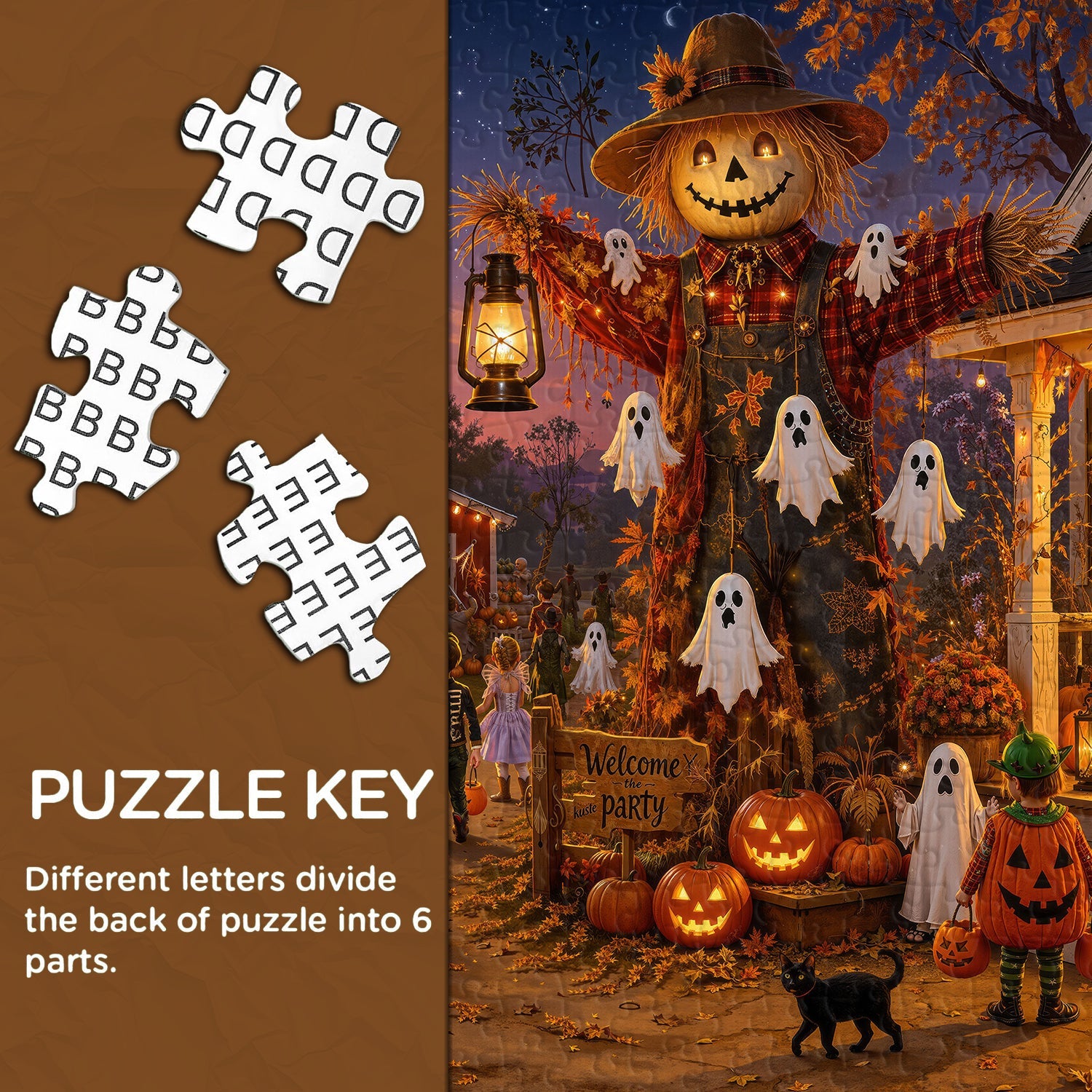 Halloween in Scarecrow Town Jigsaw Puzzle 1000 Pieces
