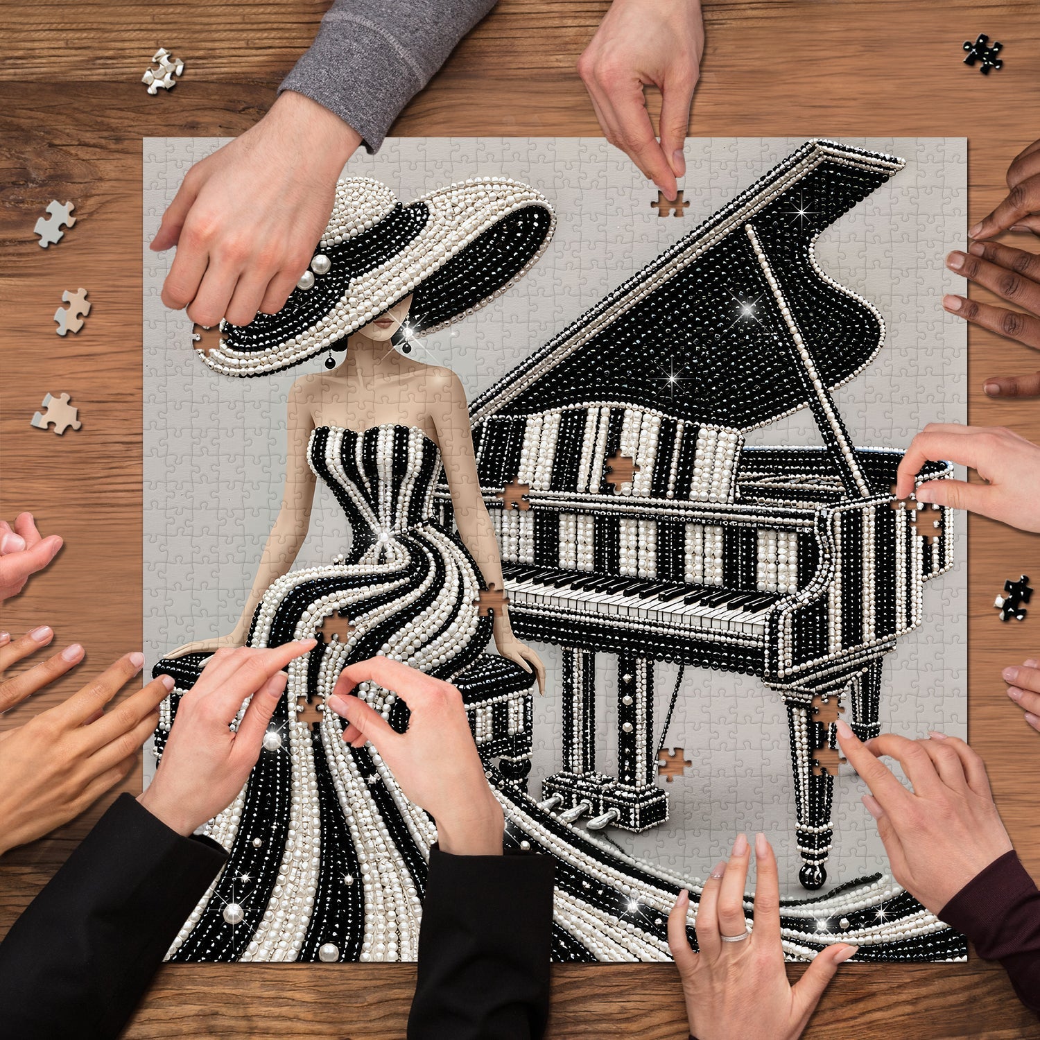 Elegant Piano Muse Jigsaw Puzzle 1000 Piece