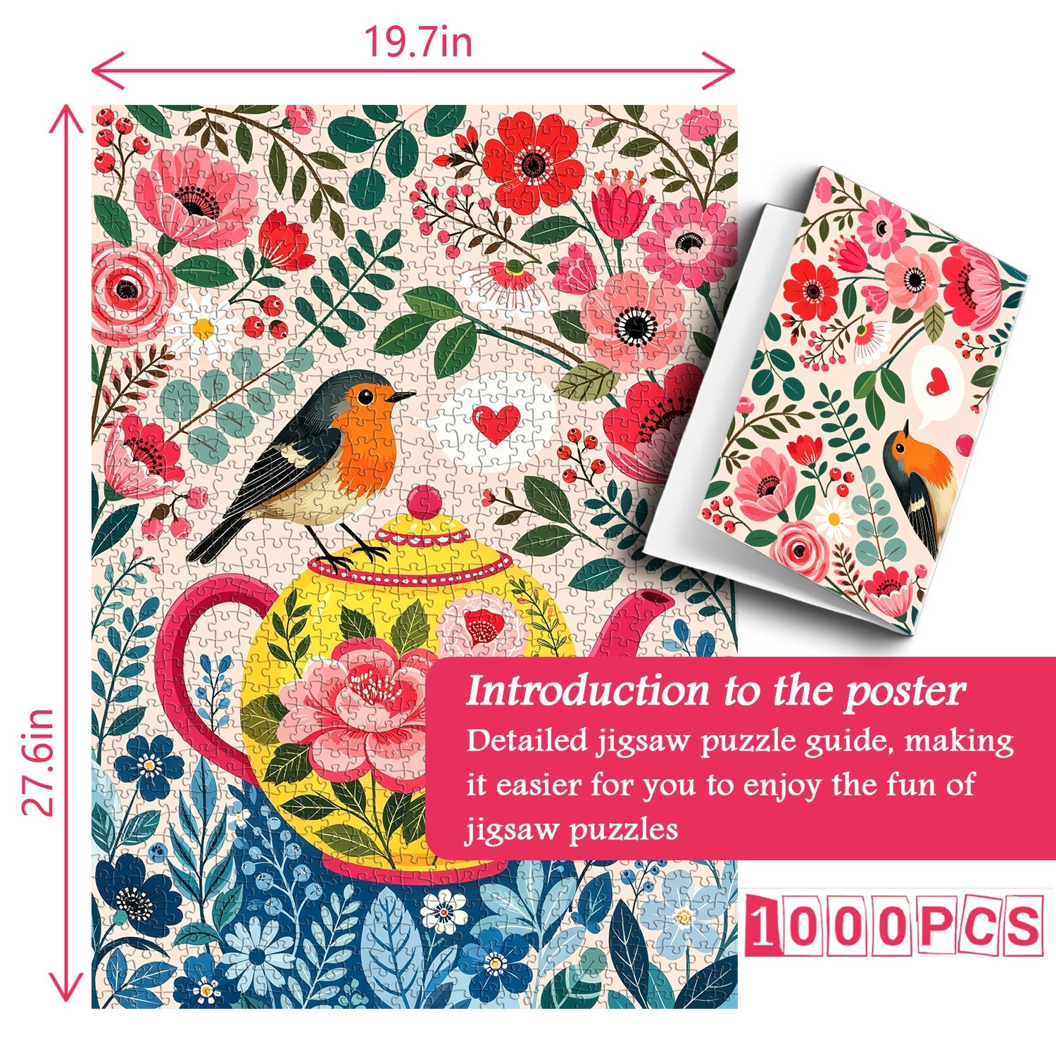Blooms & Robin Jigsaw Puzzle 1000 Piece