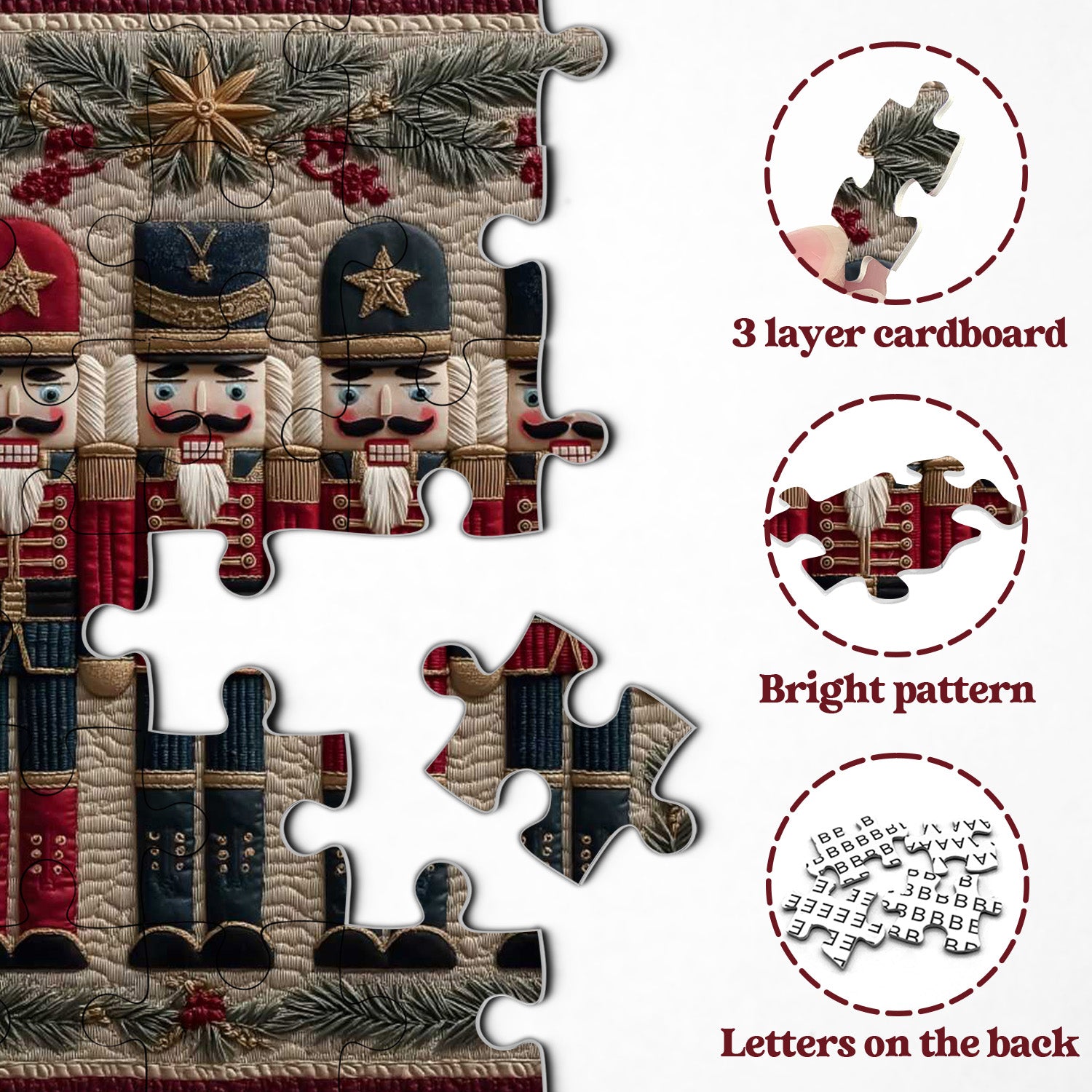 Christmas Nutcrackers Jigsaw Puzzle 1000 Piece