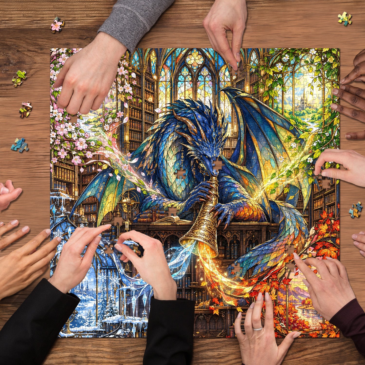 Dragon’s Season Horn Jigsaw Puzzle 1000 Piece