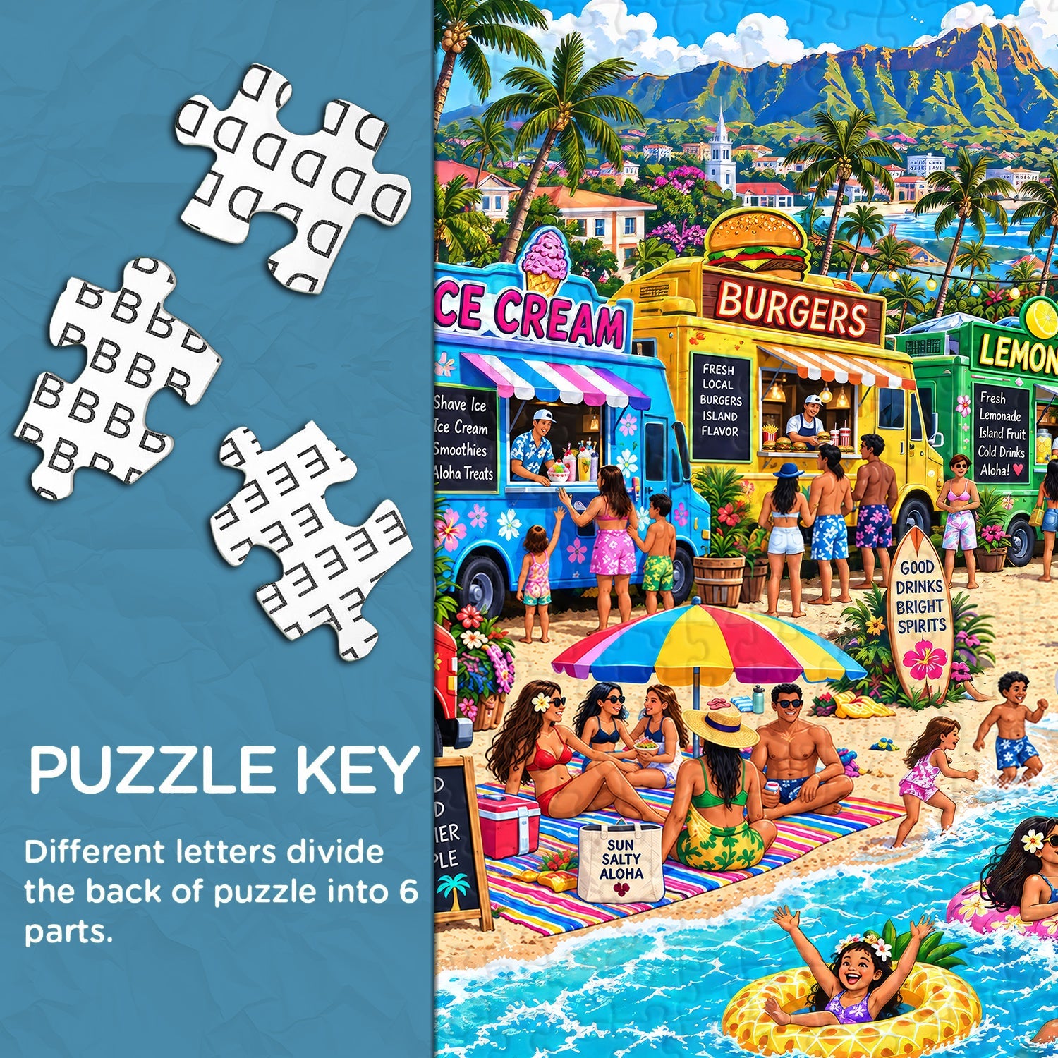 Island Summer Market Jigsaw Puzzle 1000 Piece