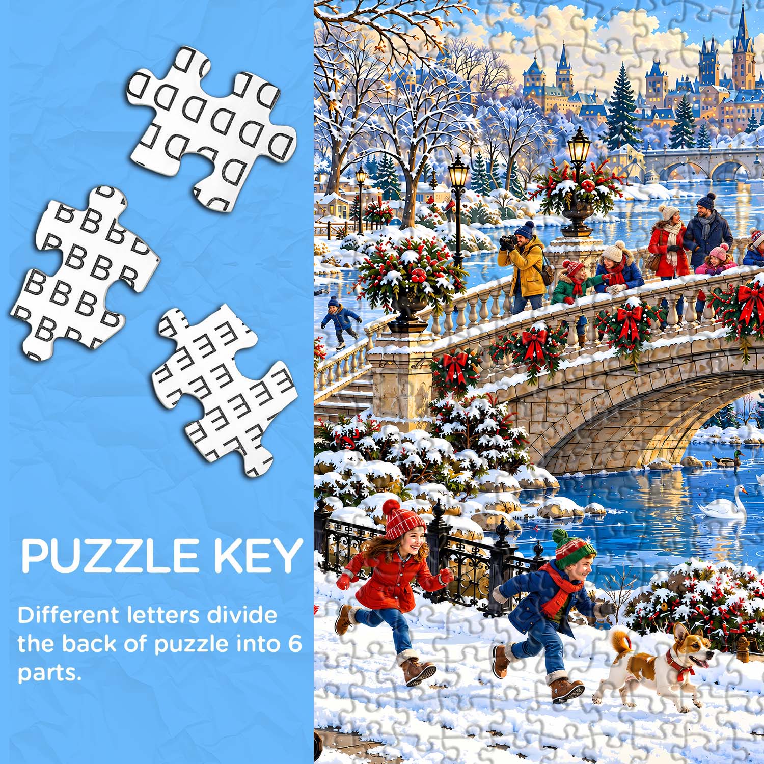 Vibrant Winter Lakeside Jigsaw Puzzle 1000 Pieces