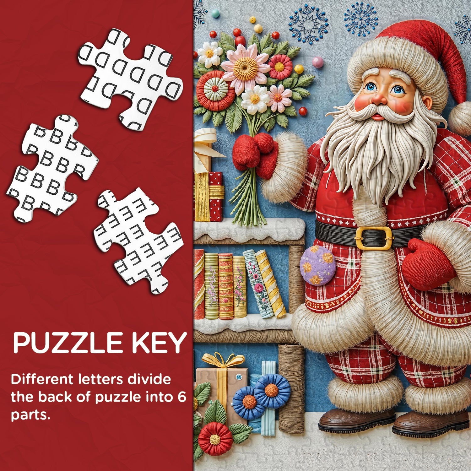 Santa’s Bloomed Blessing Jigsaw Puzzles 1000 Pieces