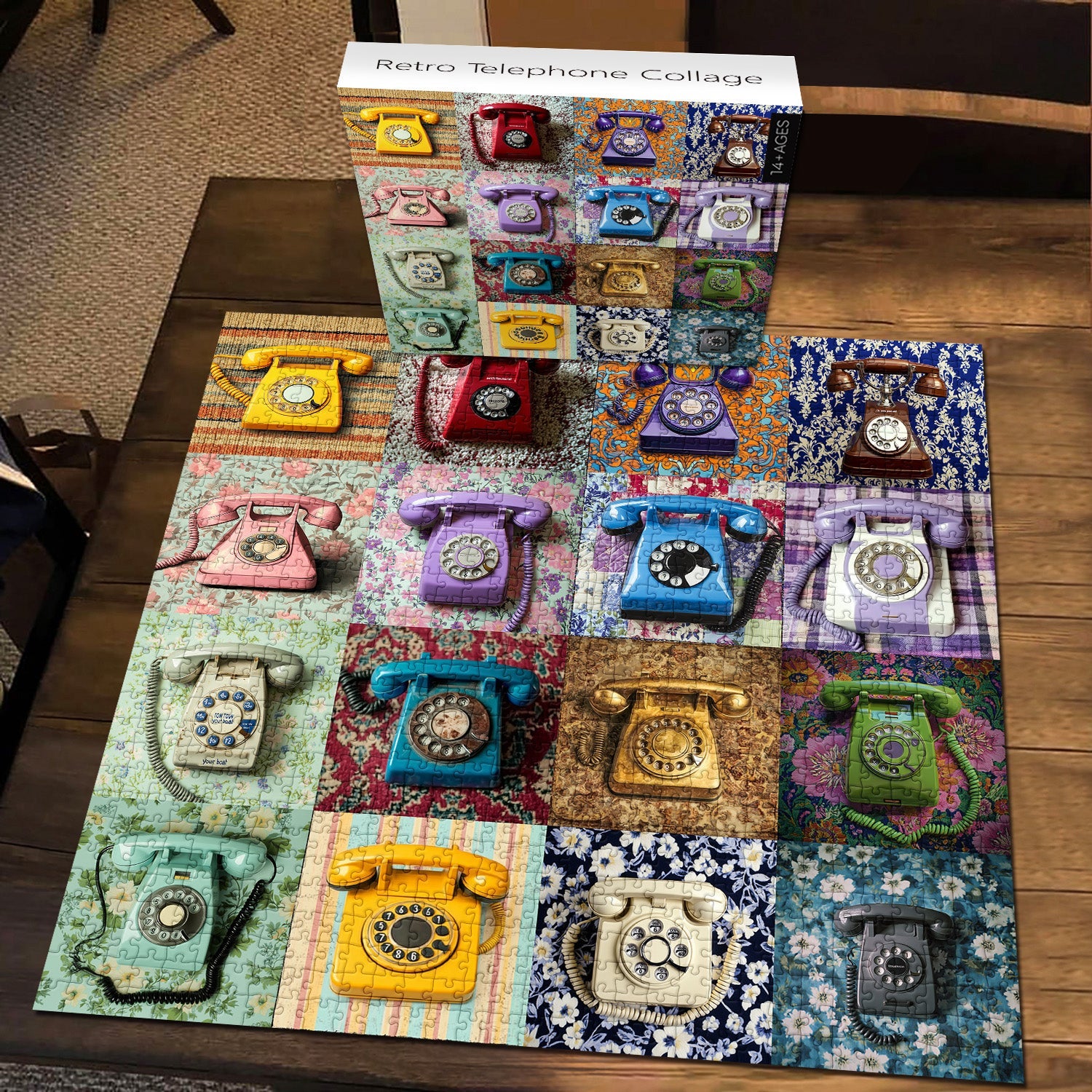 Retro Telephone Collage Jigsaw Puzzle 1000 Pieces