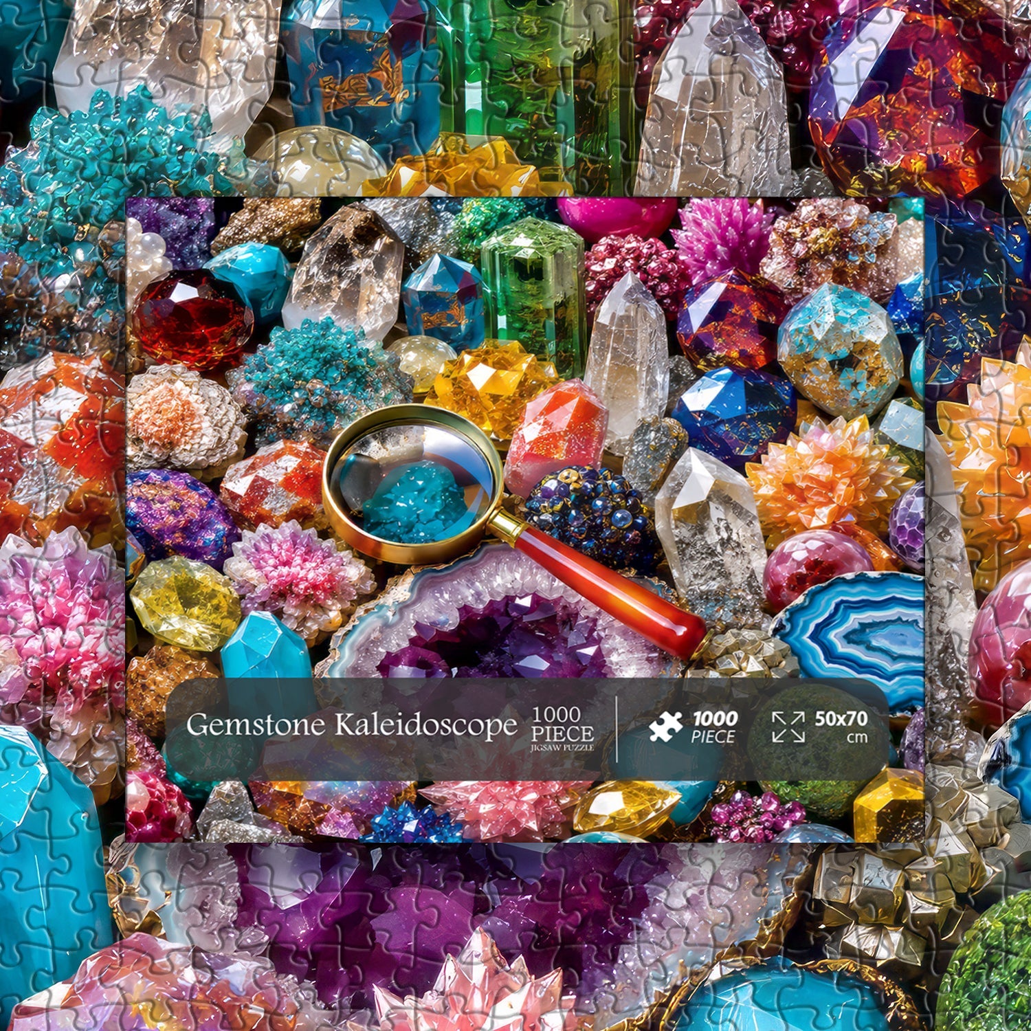 Gemstone Kaleidoscope Jigsaw Puzzle 1000 Piece