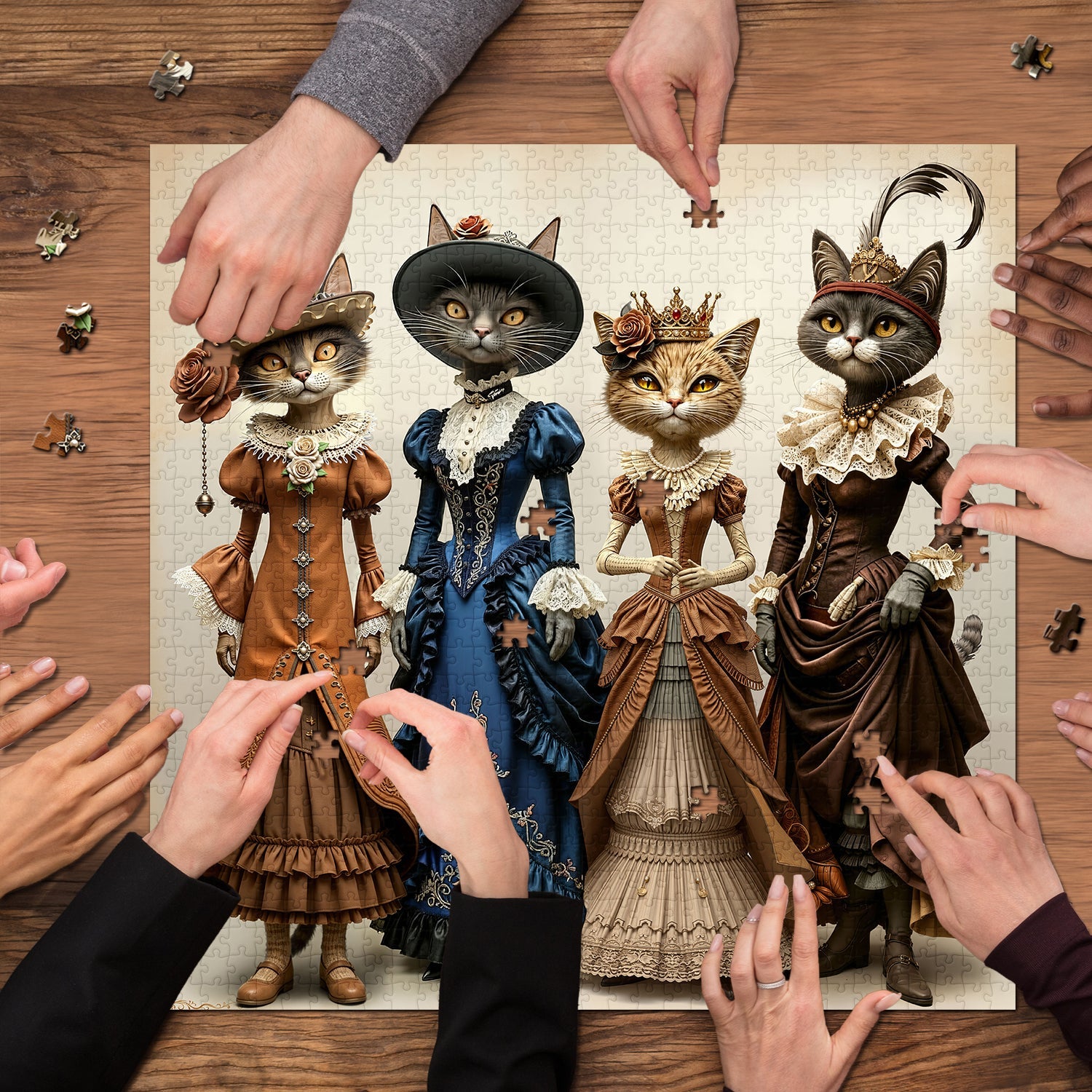 Royal Cat Court Jigsaw Puzzle 1000 Piece