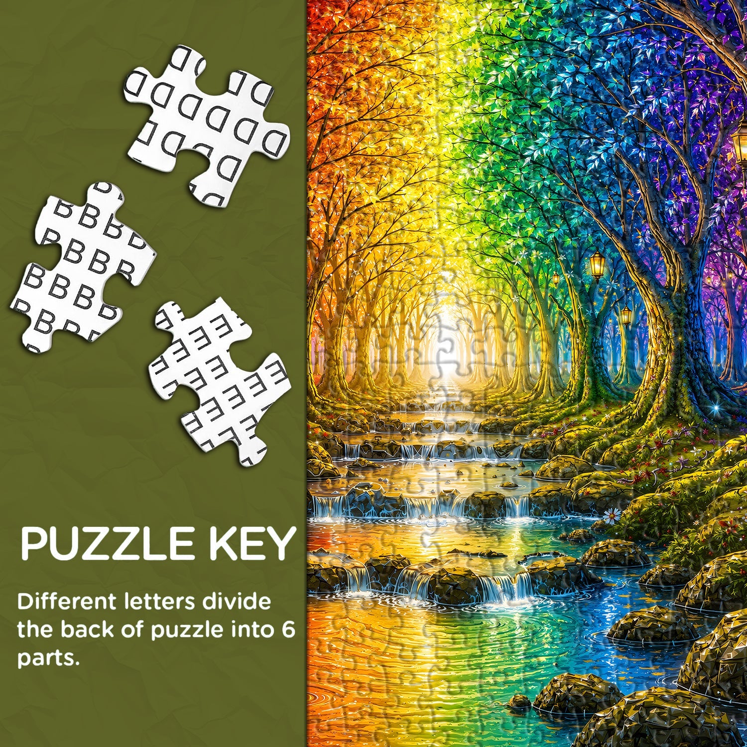 Rainbow Tree Corridor Jigsaw Puzzle 1000 Pieces
