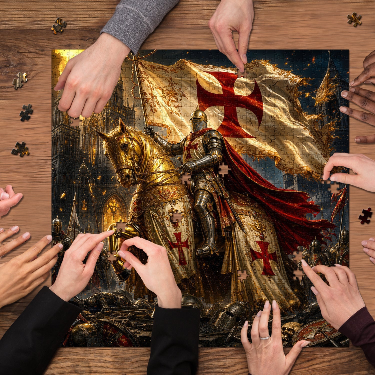 The Golden Crusader Jigsaw Puzzle 1000 Pieces