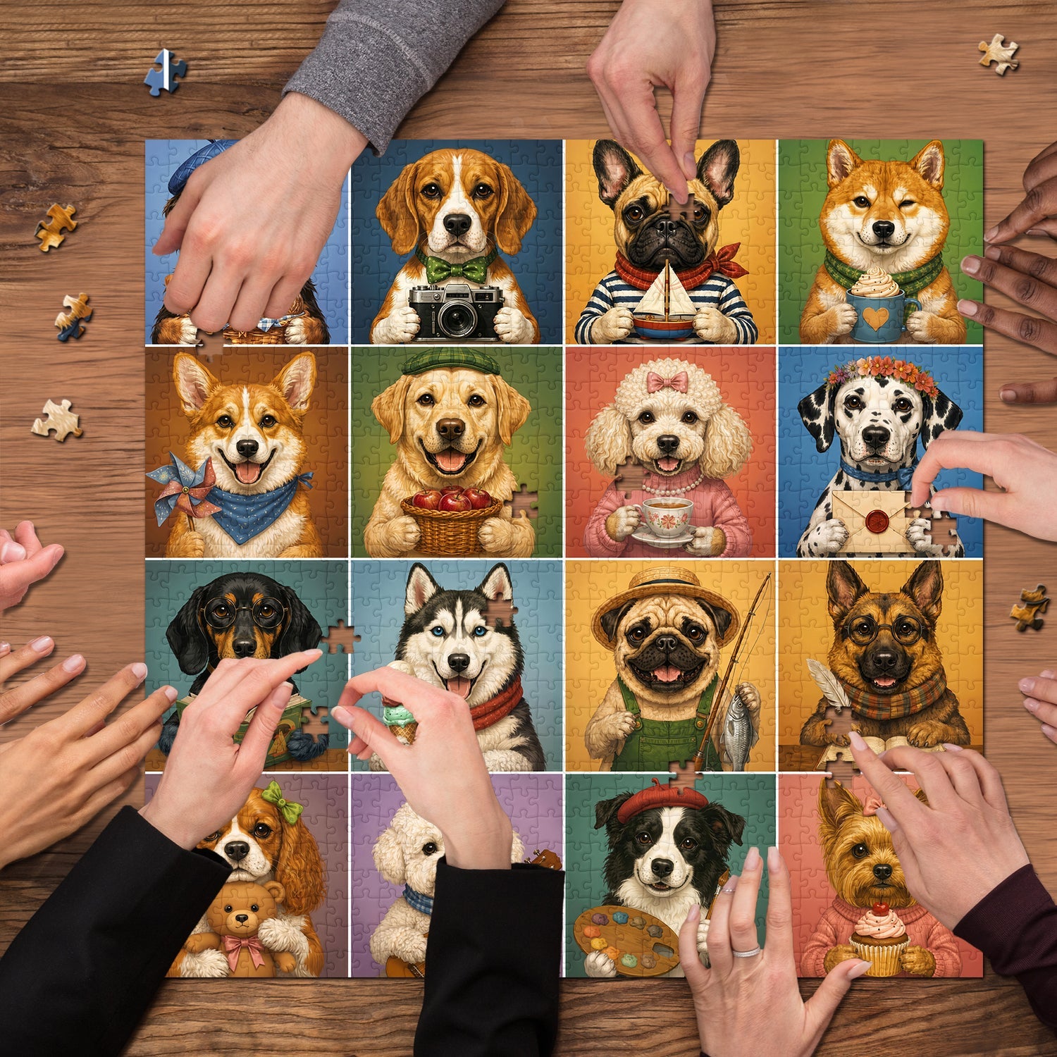 Puppy Gallery Jigsaw Puzzle 1000 Piece