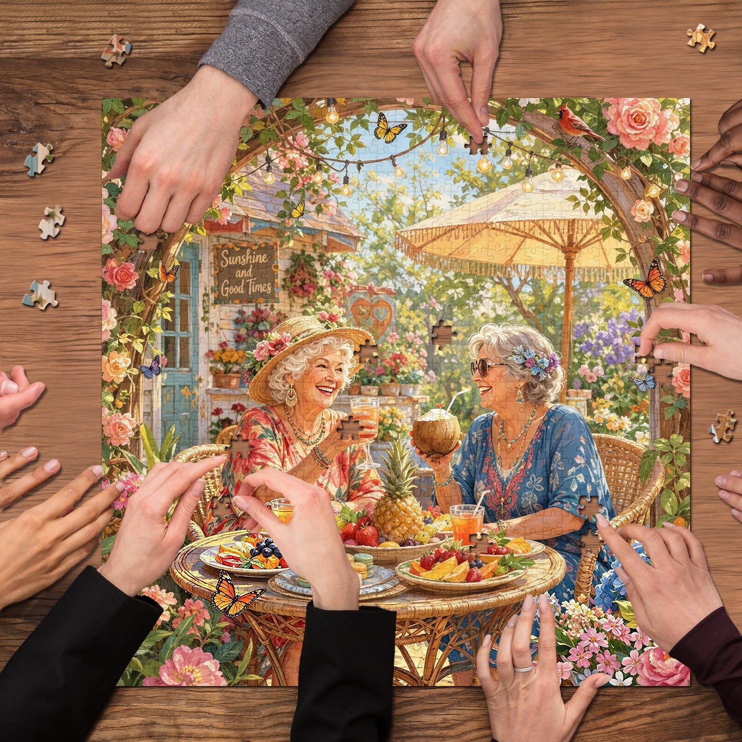 Garden Sisters Jigsaw Puzzle 1000 Piece