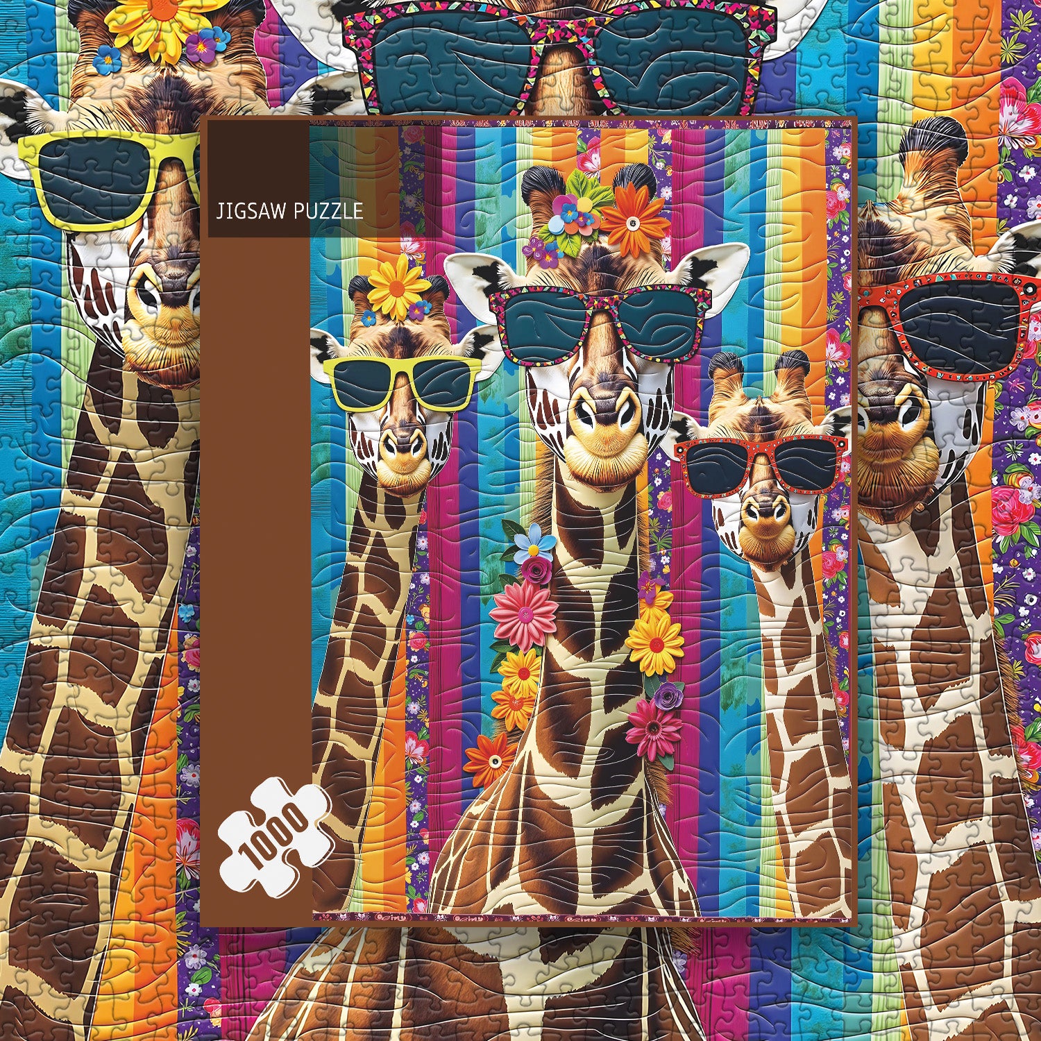 Fabric Giraffe Jigsaw Puzzles 1000 Pieces