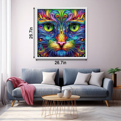 Puzzle en forme de chat chromatique 1000 pièces