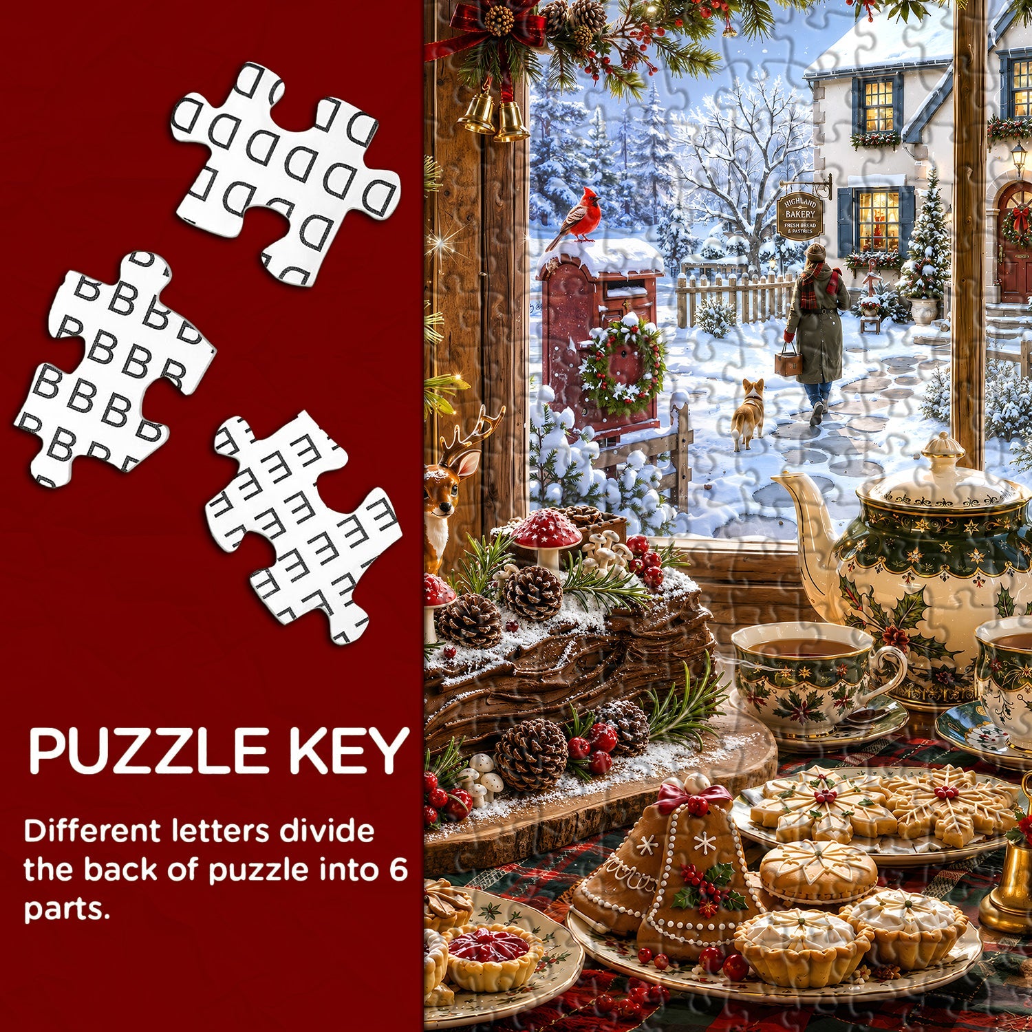 Christmas Window Feast Jigsaw Puzzle 1000 Pieces