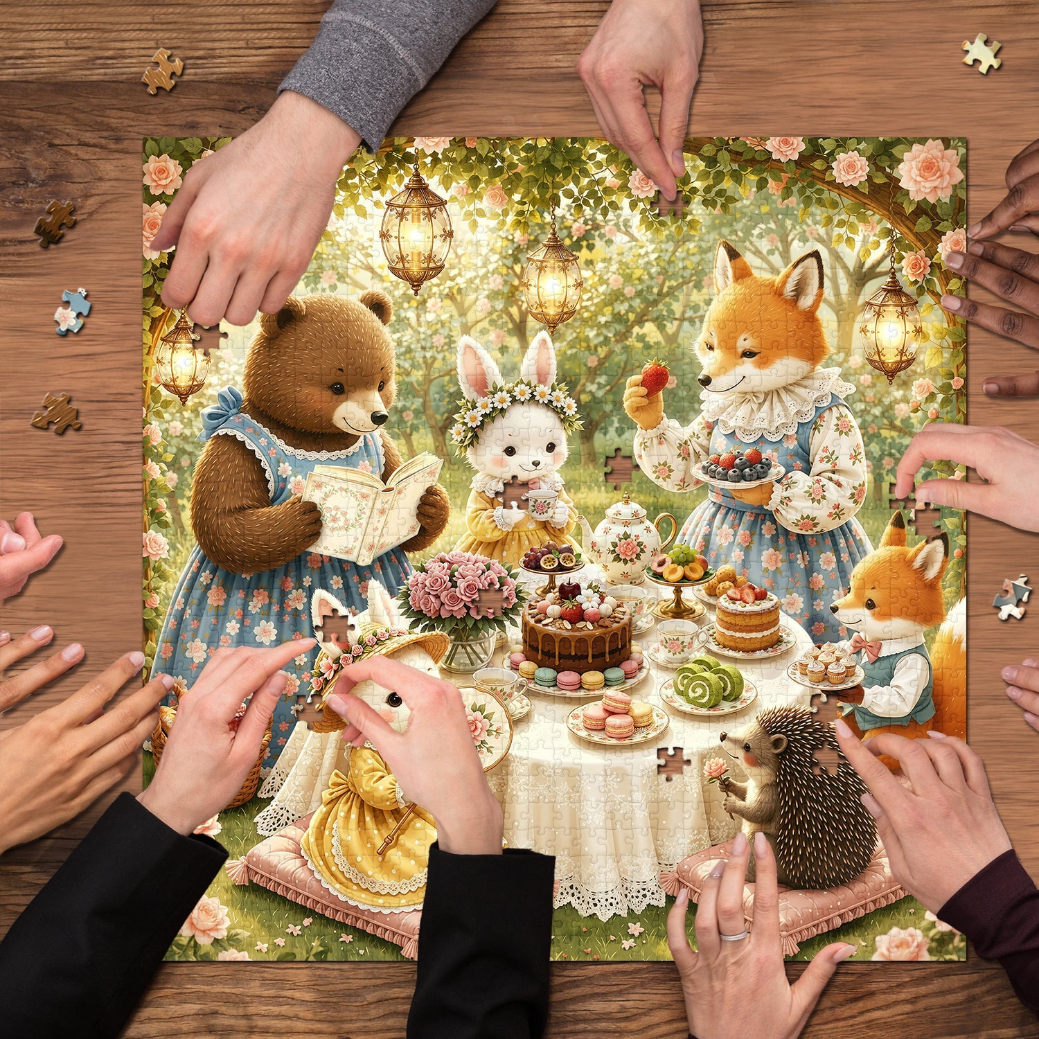 Rose Tea Party Jigsaw Puzzle 1000 Piece