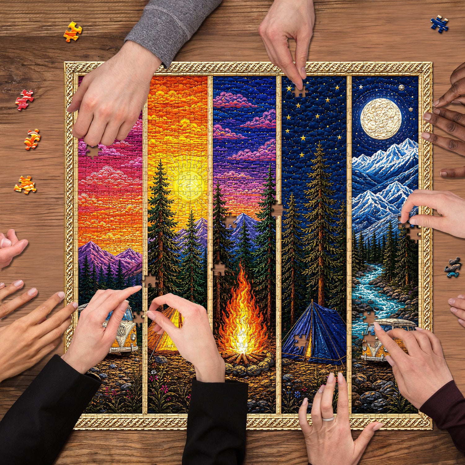 Five-Panel Journey Jigsaw Puzzle 1000 Piece