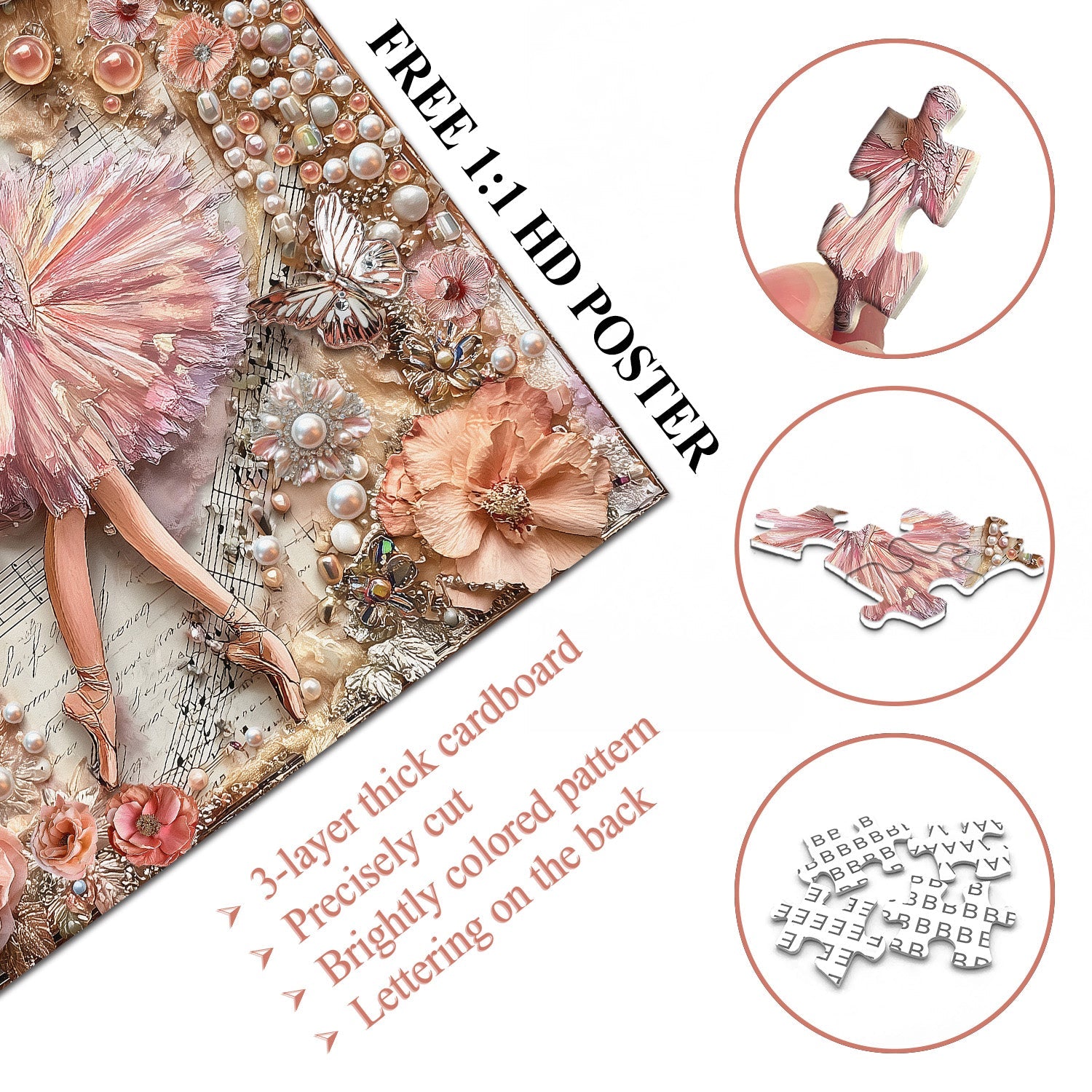 Puzzle 1000 Pièces Floral Dance Grace