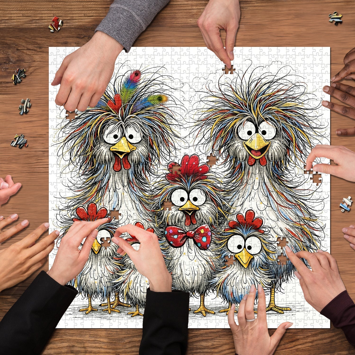 The Scruffy Chicks Jigsaw Puzzle 1000 Pieces