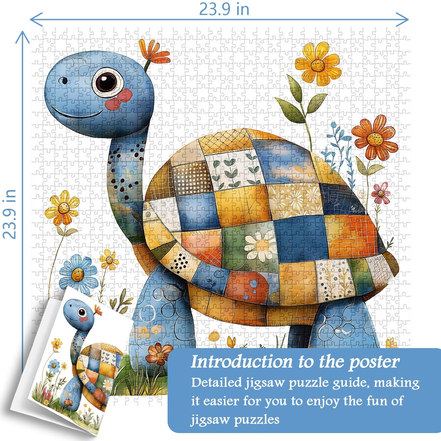 Floral Turtle Jigsaw Puzzle 1000 Pieces