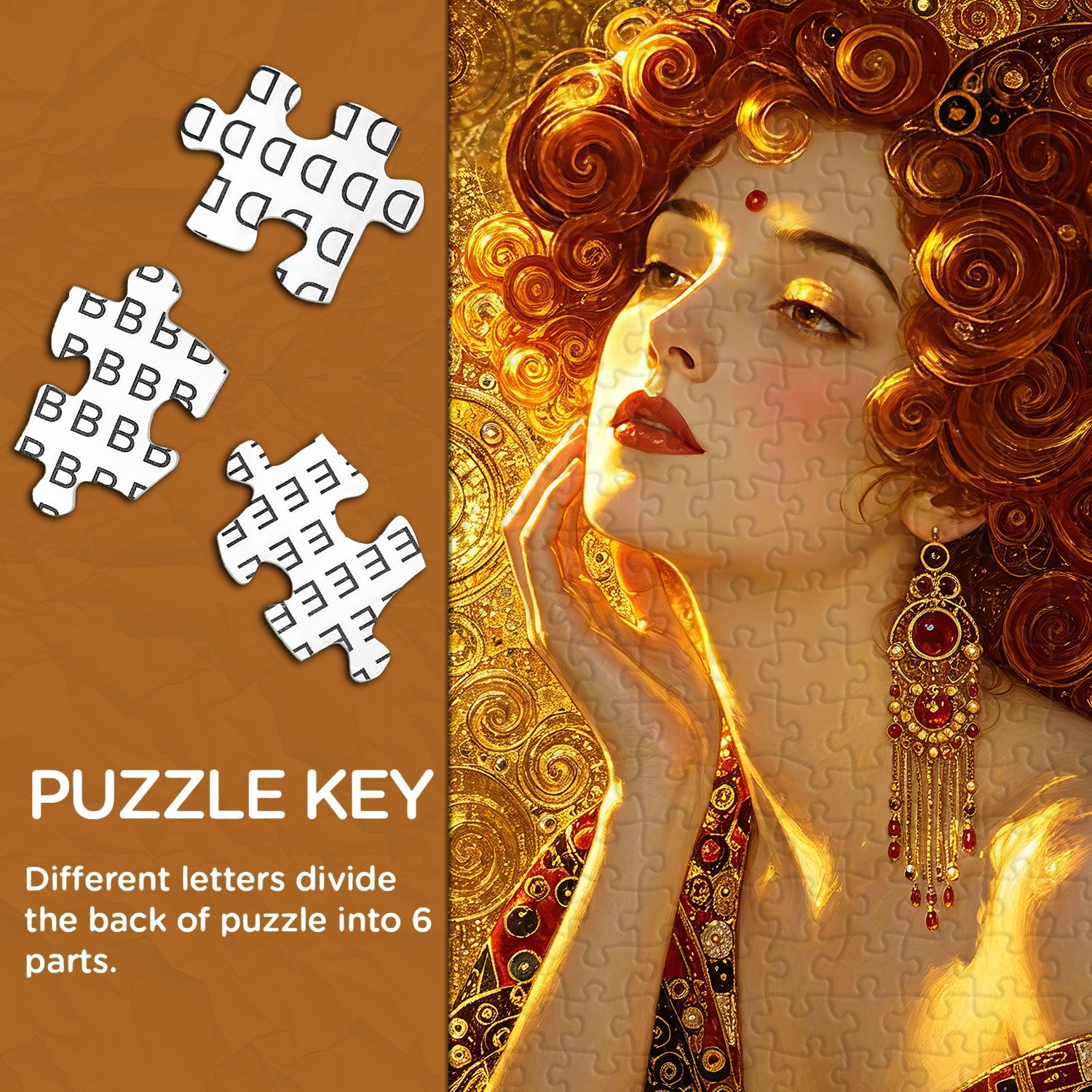 Golden Whirl Elegance Jigsaw Puzzle 1000 Piece