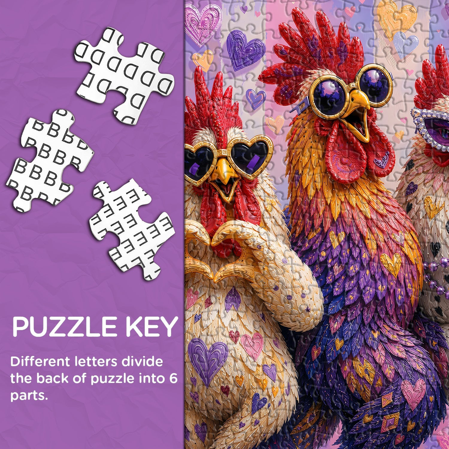 Cool Rooster Crew Jigsaw Puzzle 1000 Piece