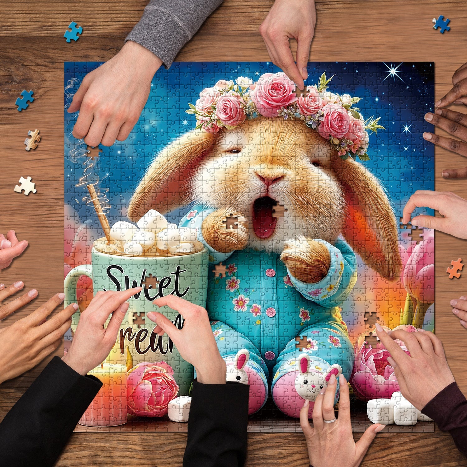 Yawning Bunny Jigsaw Puzzle 1000 Pieces