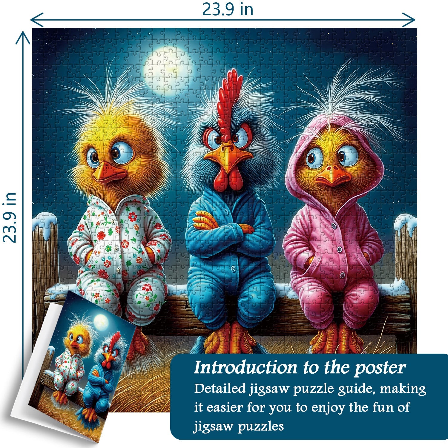 Pajama Chicks Jigsaw Puzzle 1000 Pieces