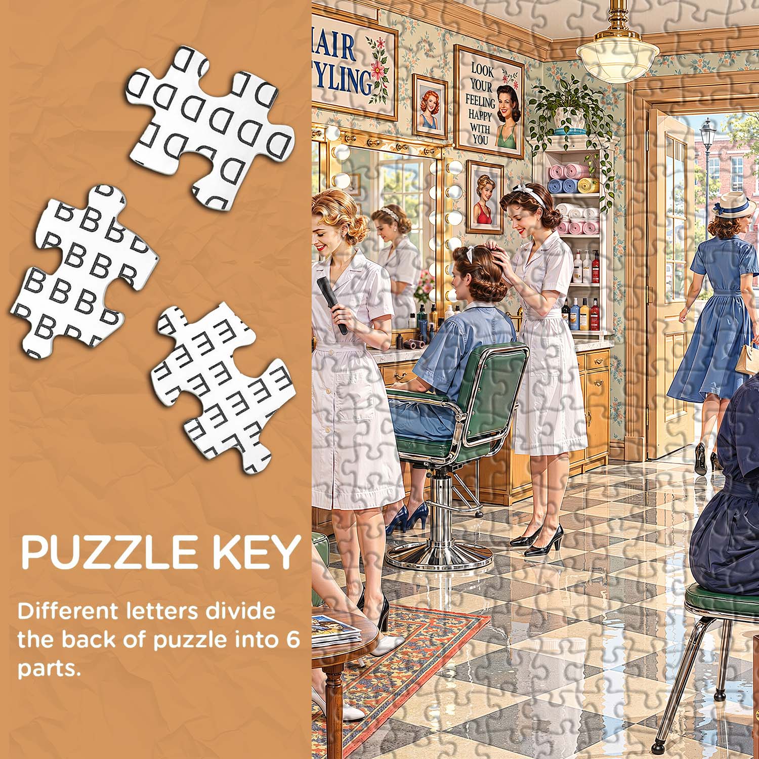 Retro Salon Jigsaw  Puzzle 1000 Piece