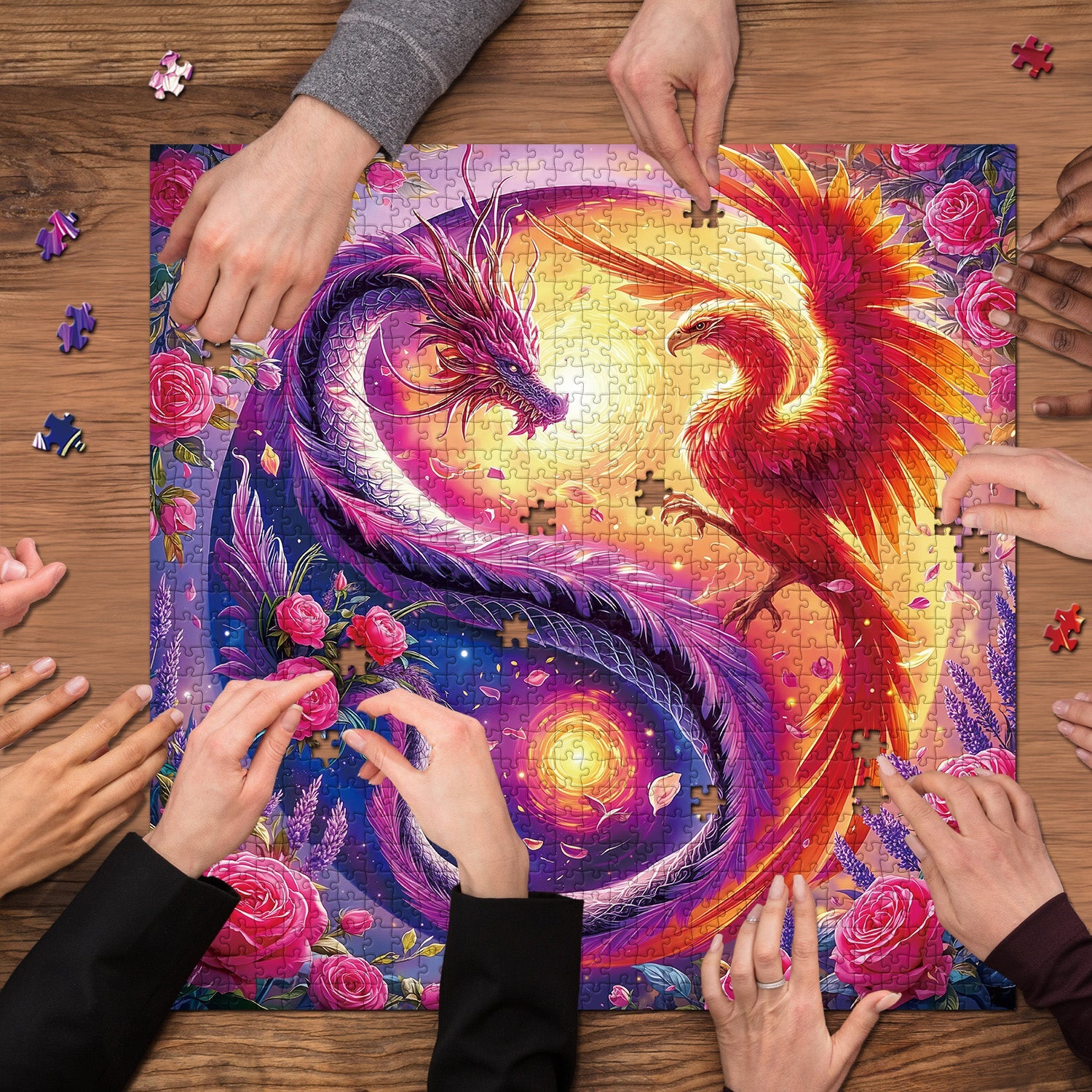 Dragon & Phoenix Jigsaw Puzzle 1000 Pieces