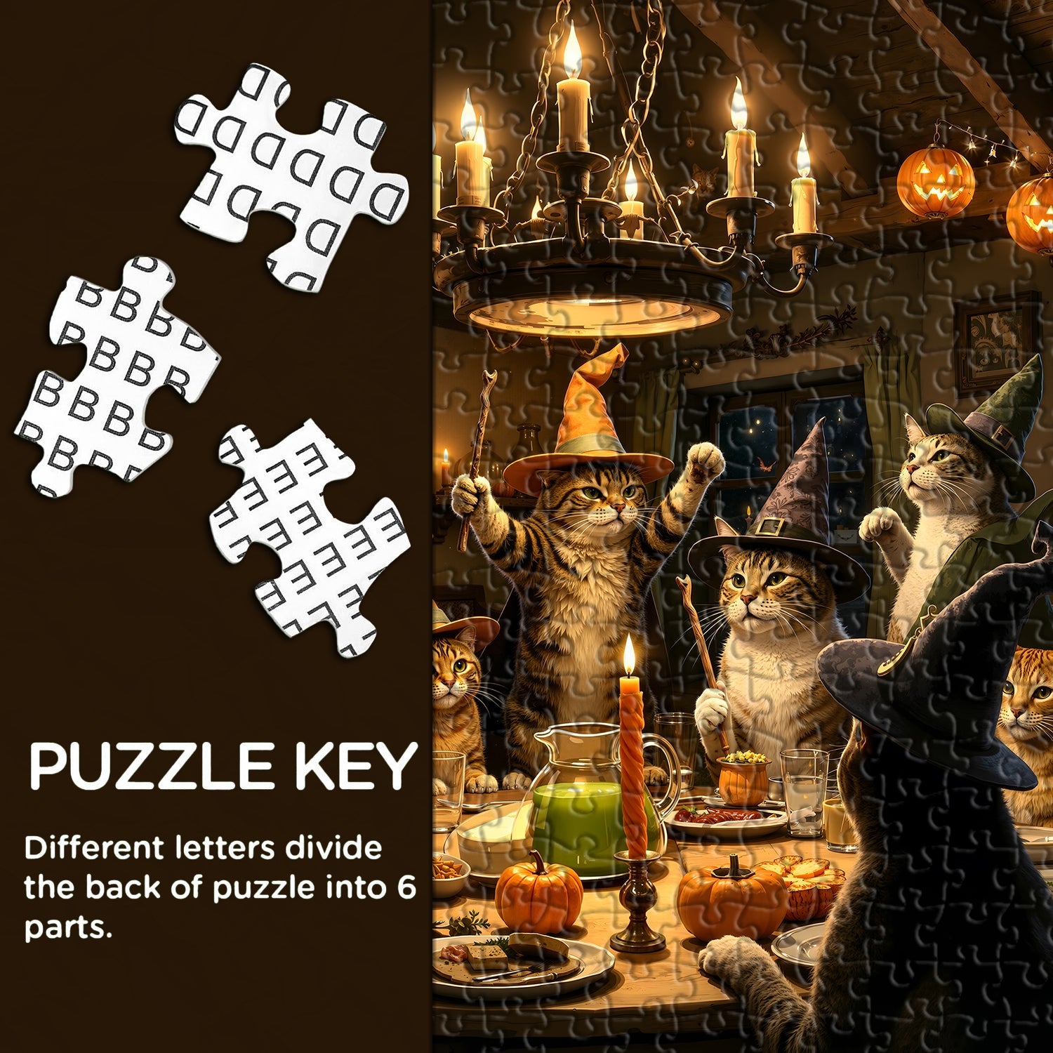 Witch Cat Feast Jigsaw Puzzle 1000 Piece