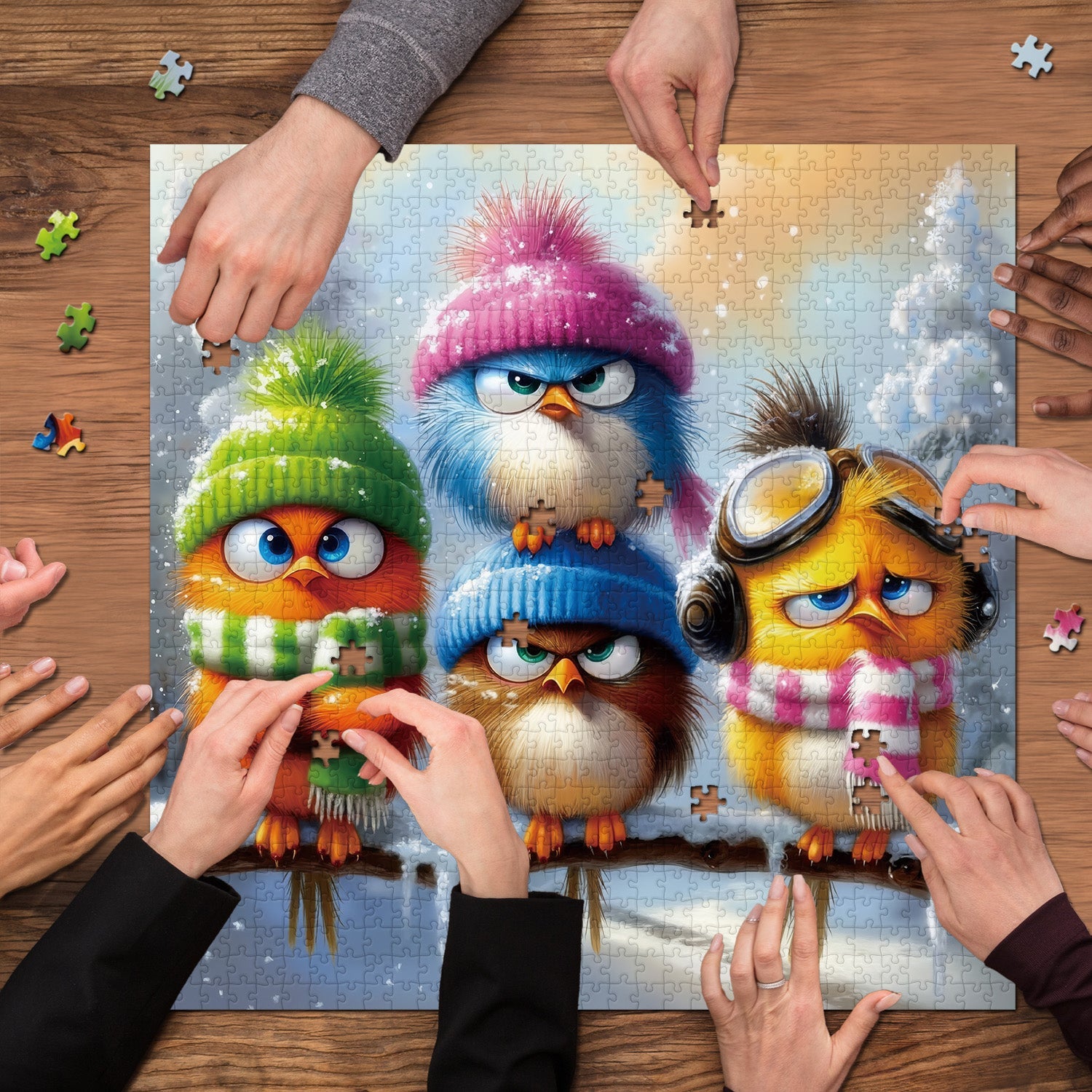 Winter Feathered Friends Jigsaw Puzzle 1000 Pieces