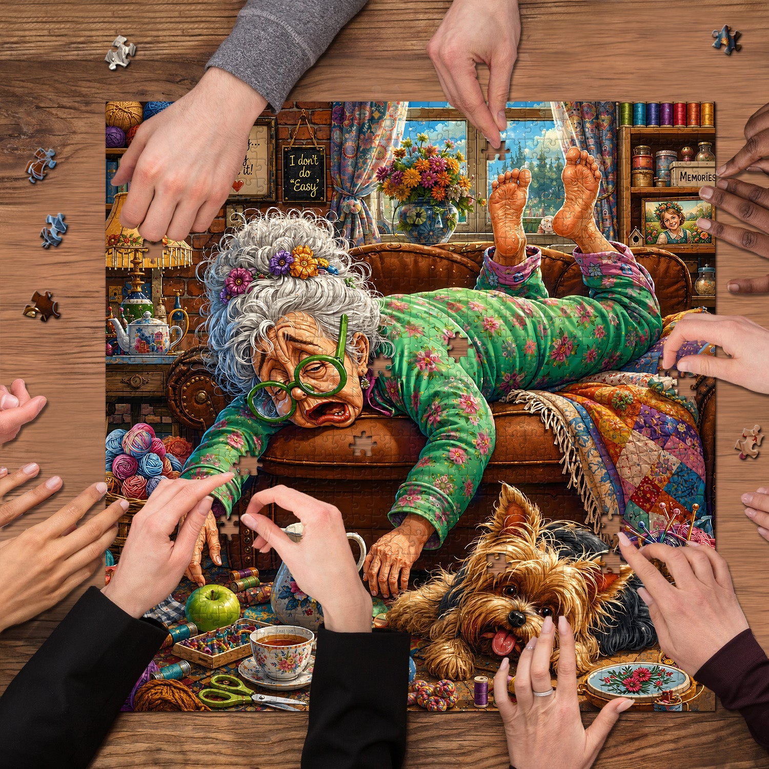 Tired Grandma Jigsaw Puzzle 1000 Pieces
