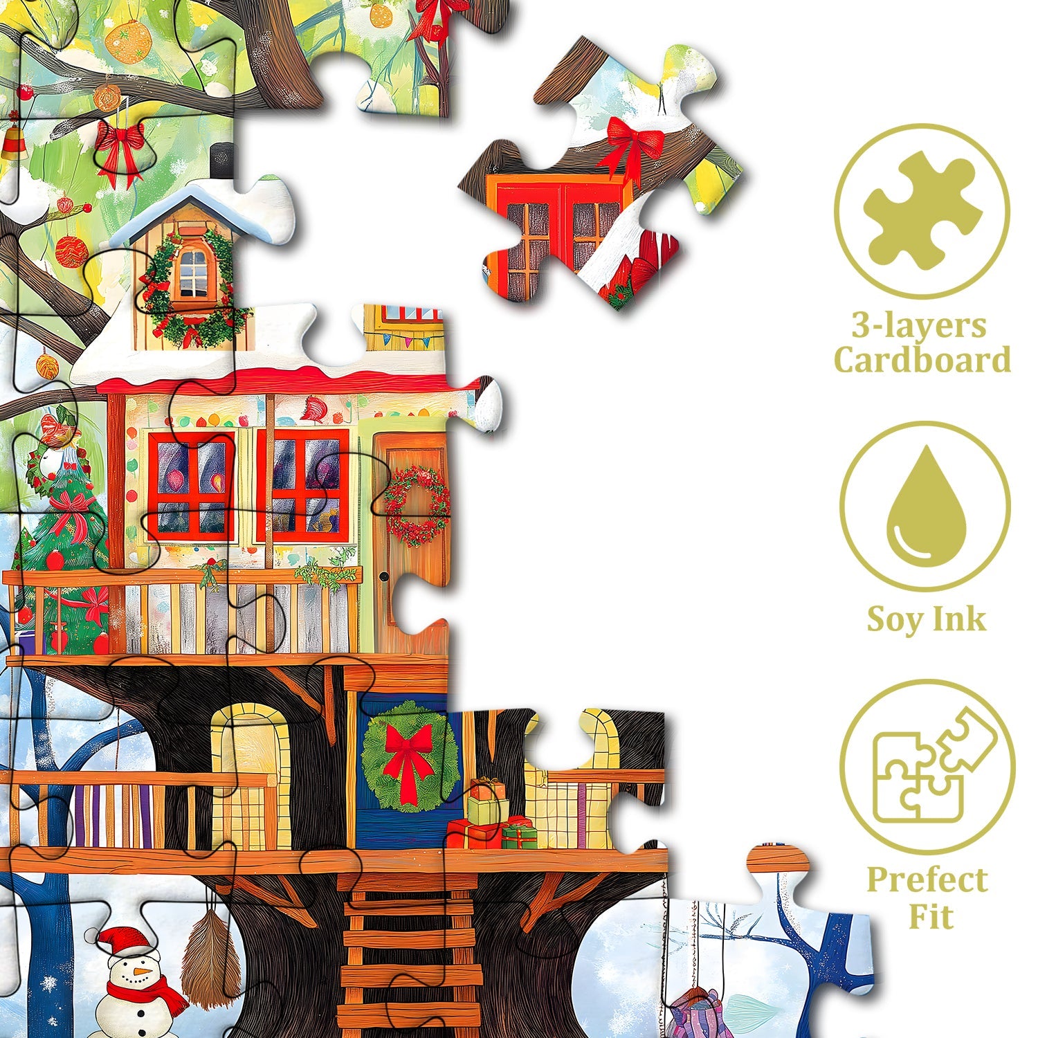 Christmas Treehouse Jigsaw Puzzle 1000 Pieces
